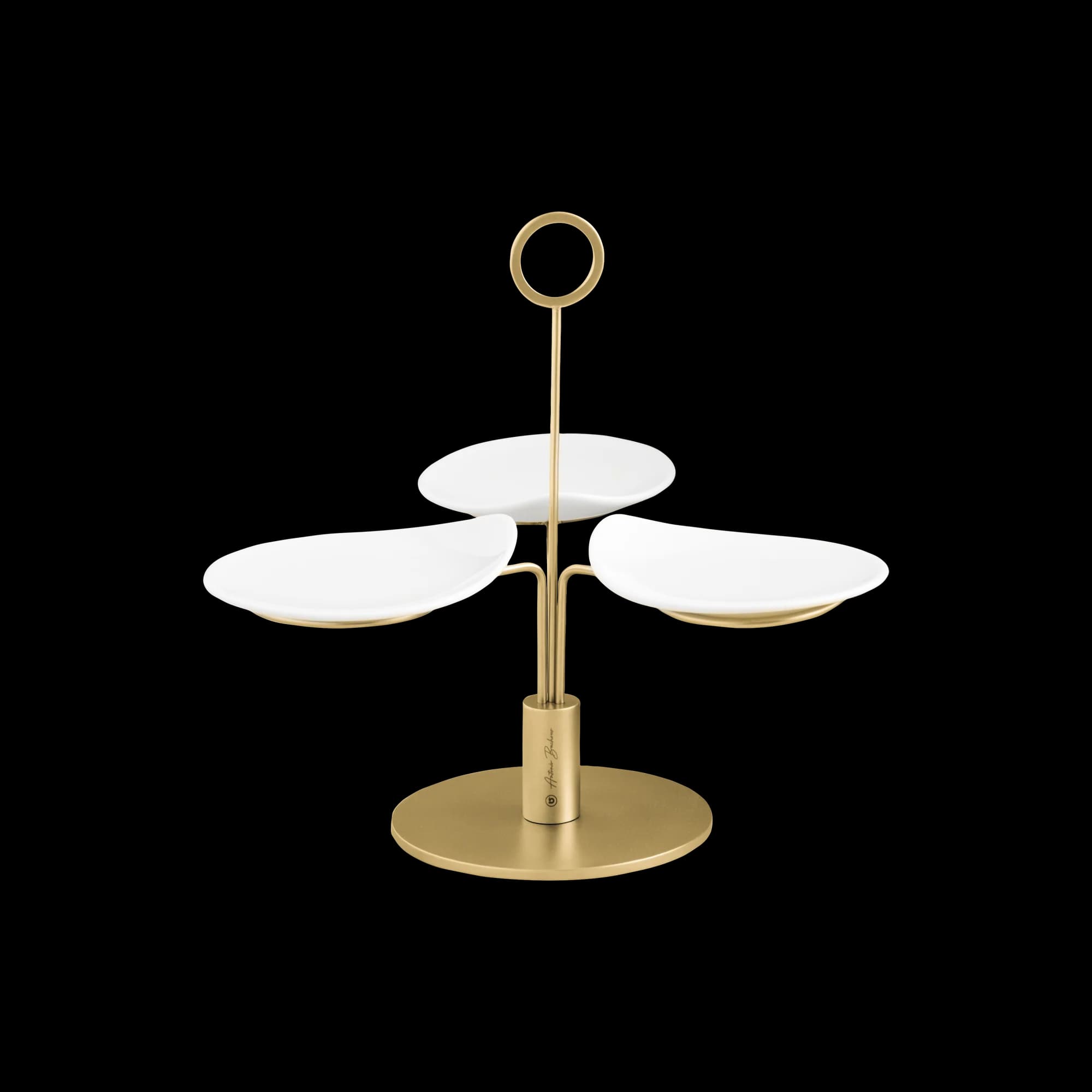 Clair Matte Gold 4Pcs Serving Stand Set