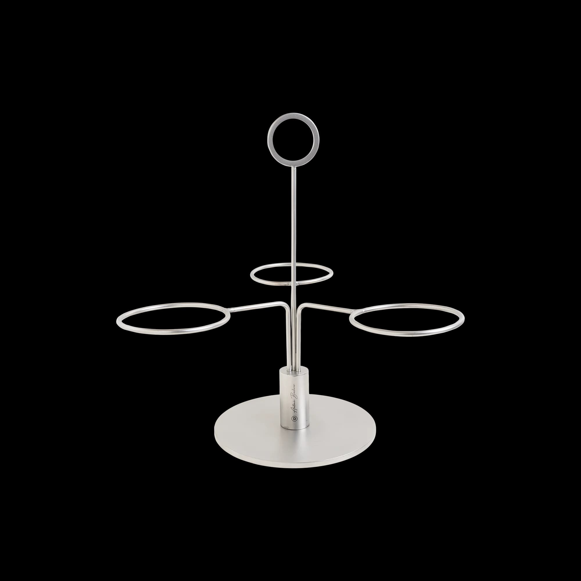 Clair Matte Silver 3 Tier Serving Stand