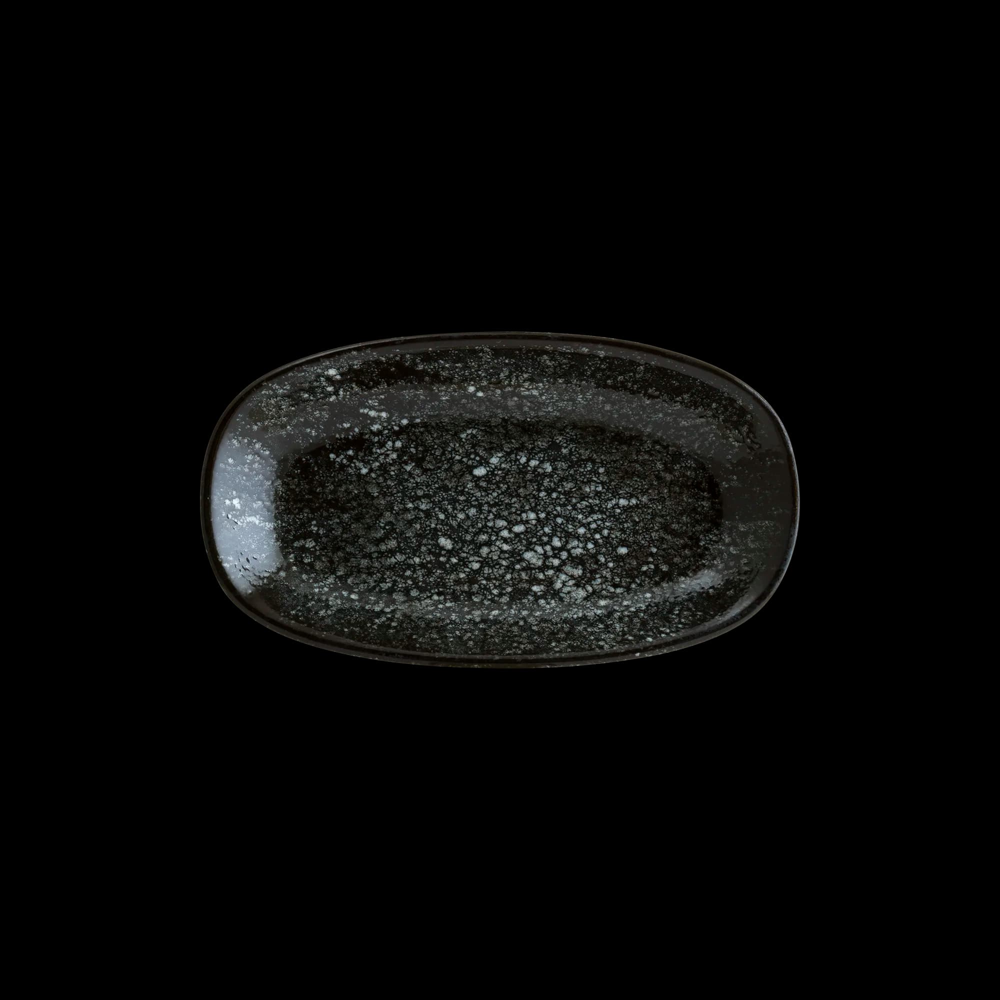 Cosmos Black Gourmet Oval Plate 15*8.5 cm  95 cc