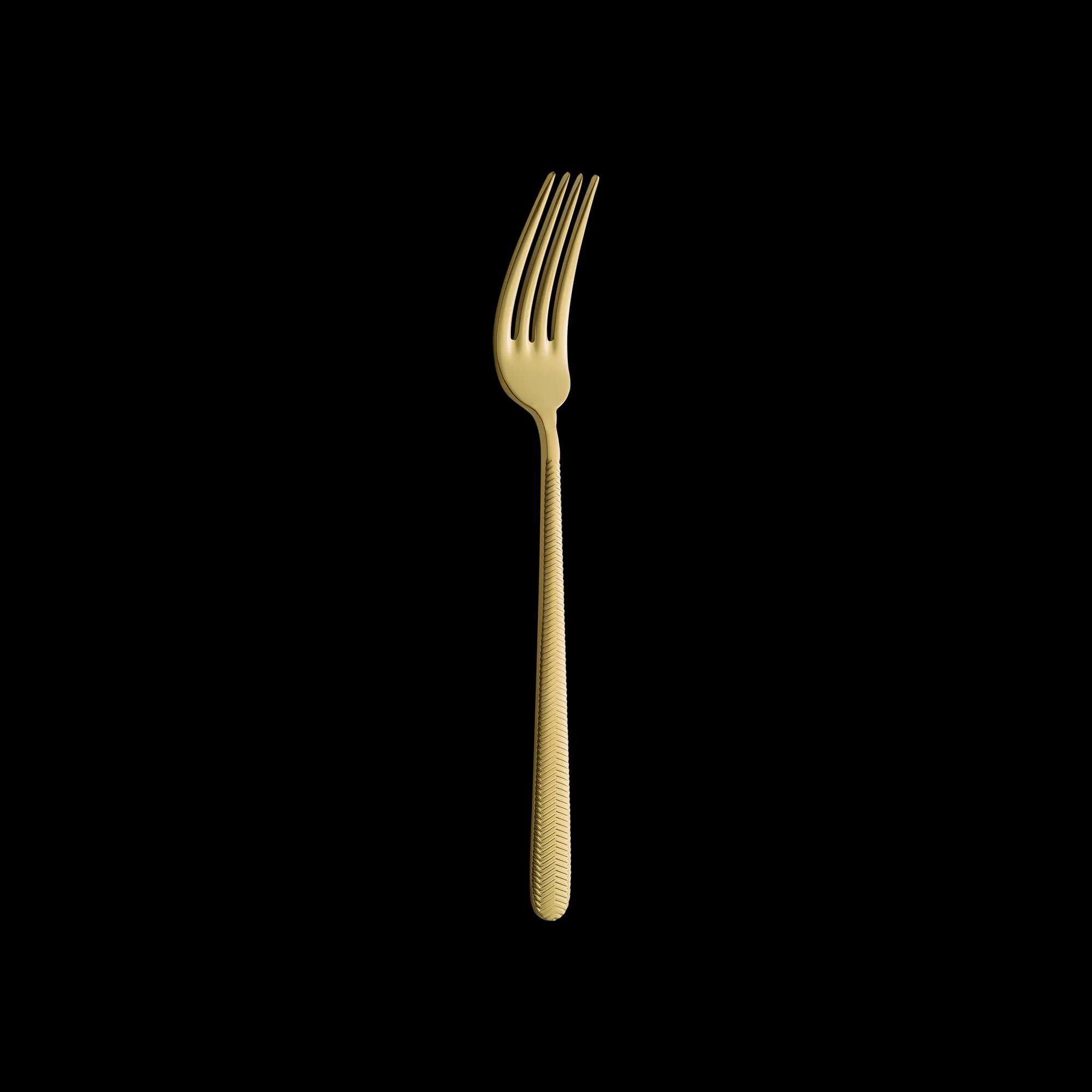 Illusion Mat Gold Dessert Fork