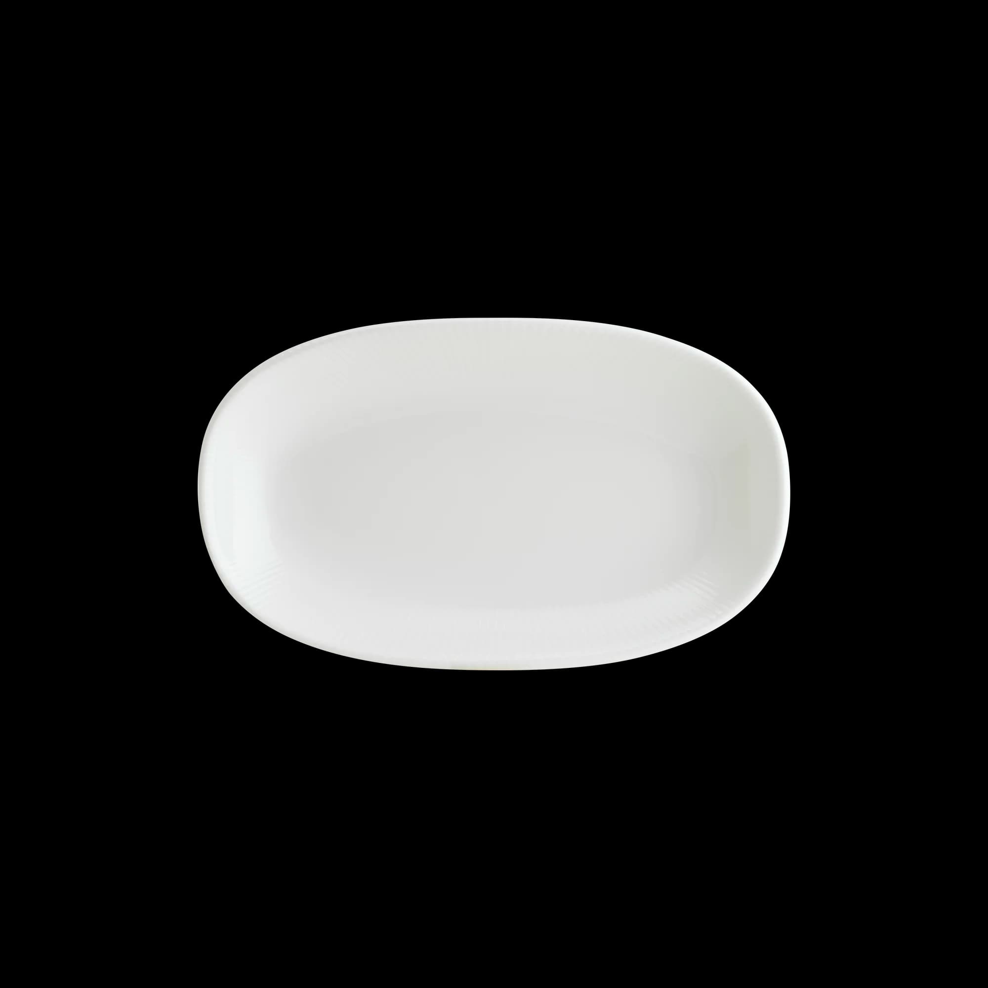 Iris White Gourmet Oval Plate 15*8.5 cm  95 cc
