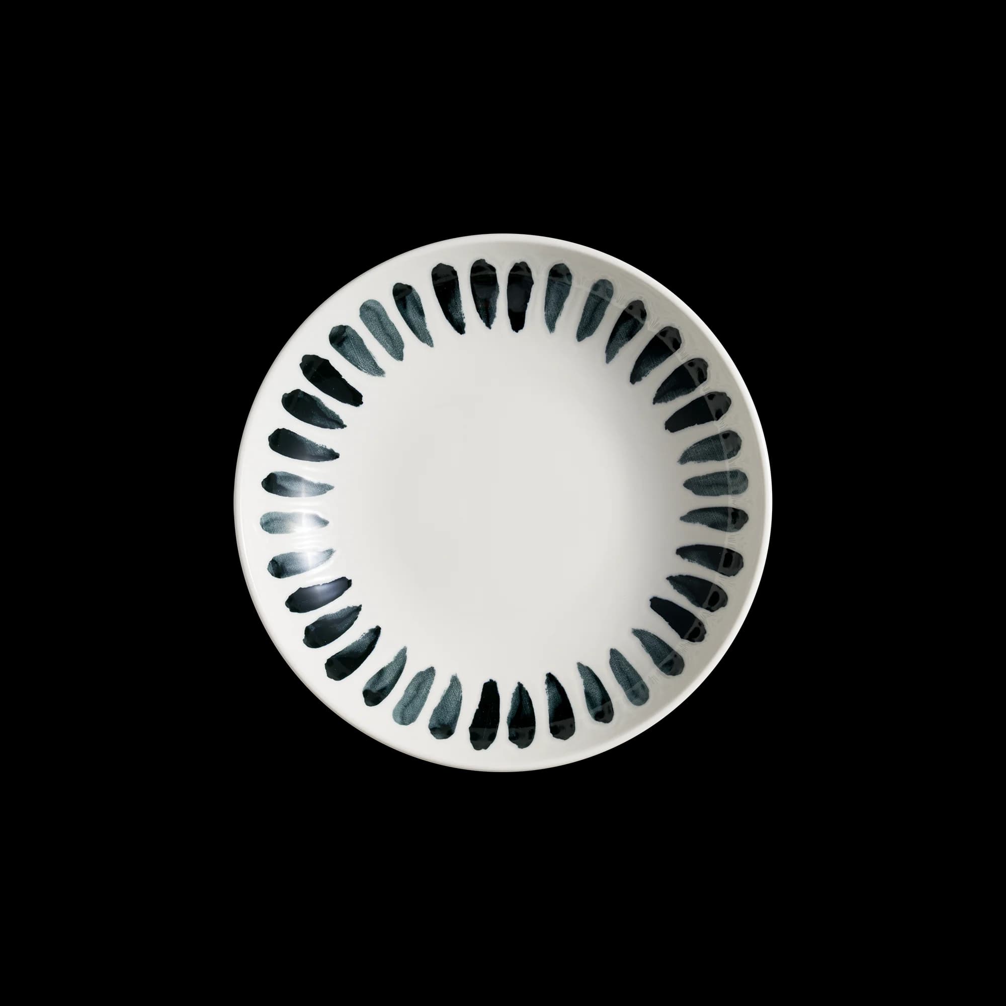 Lavis Black Bloom Deep Plate 23 cm 1000 cc