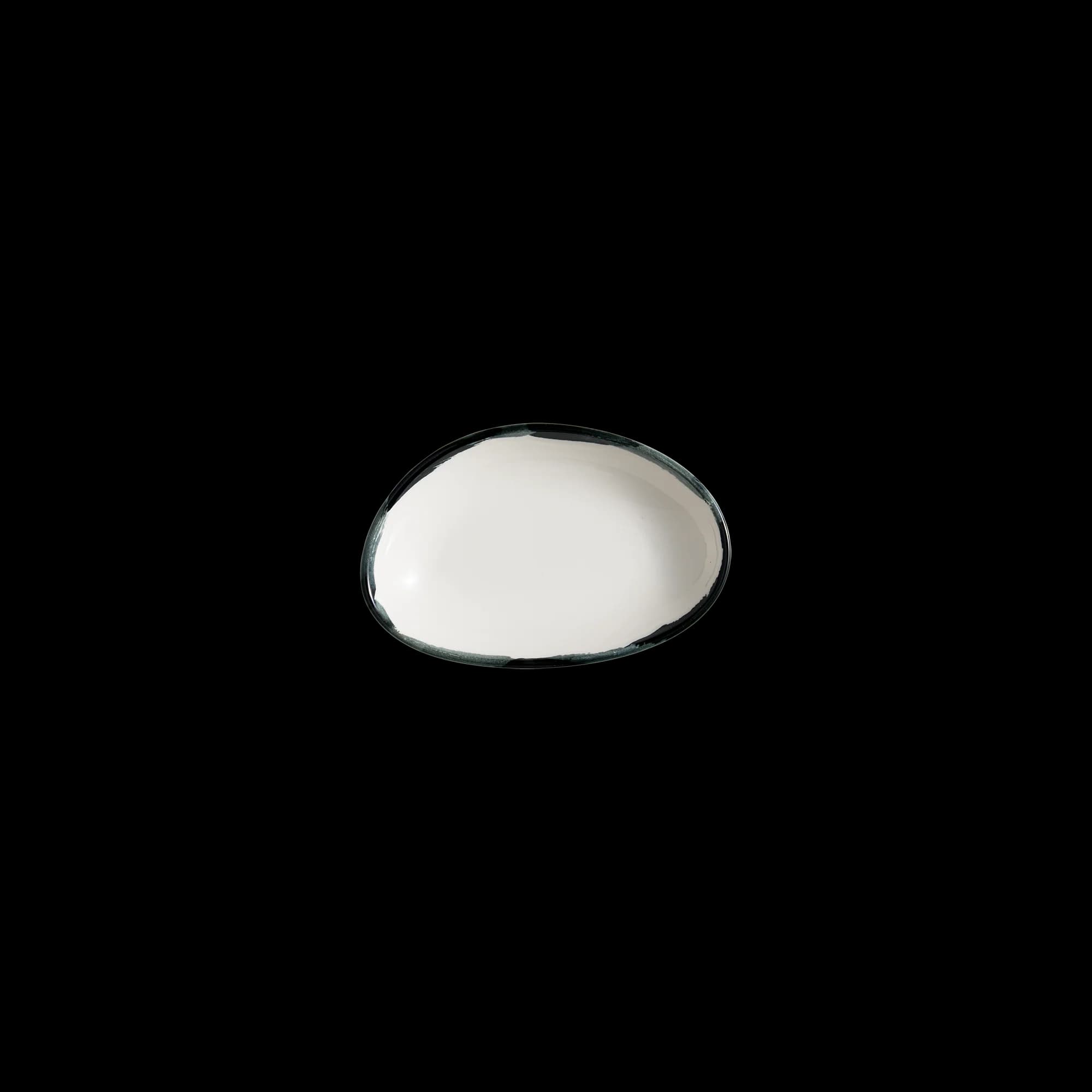 Lavis Black Vago Oval Plate 12*8 cm