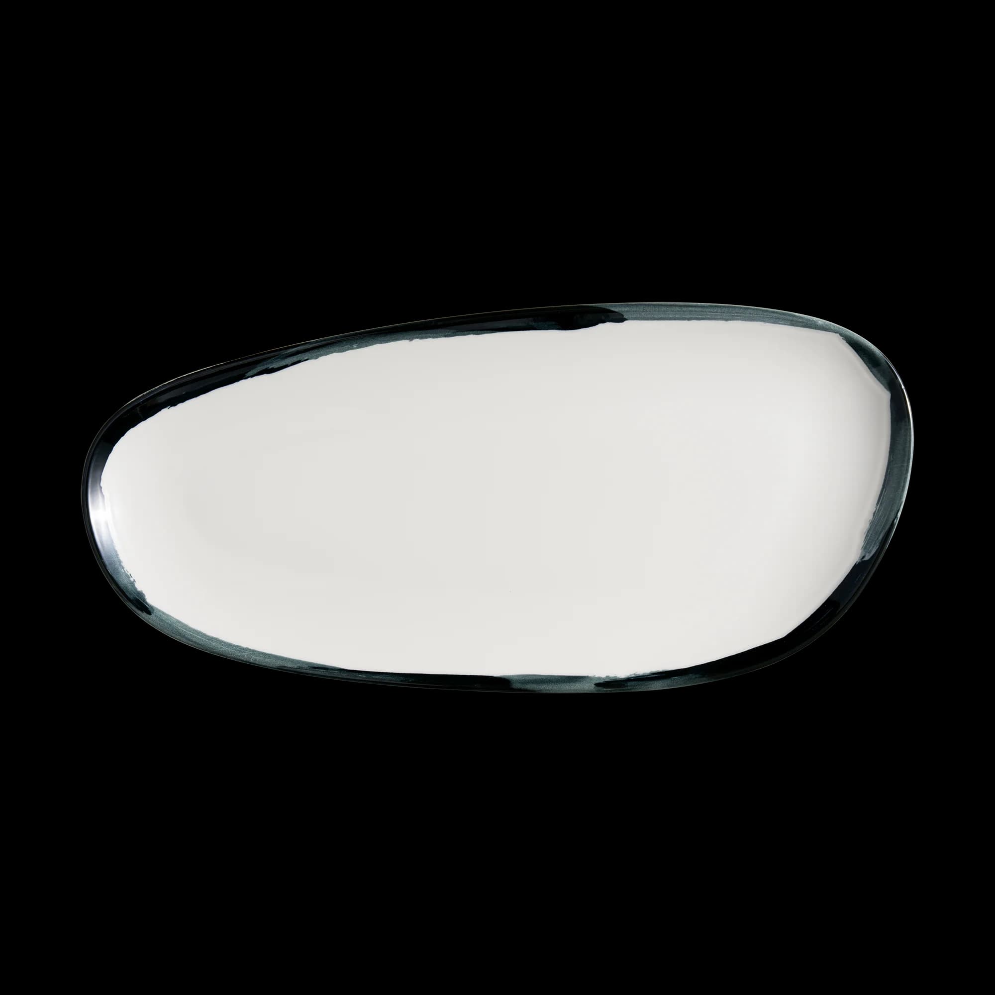 Lavis Black Vago Rectangular Plate 36 cm