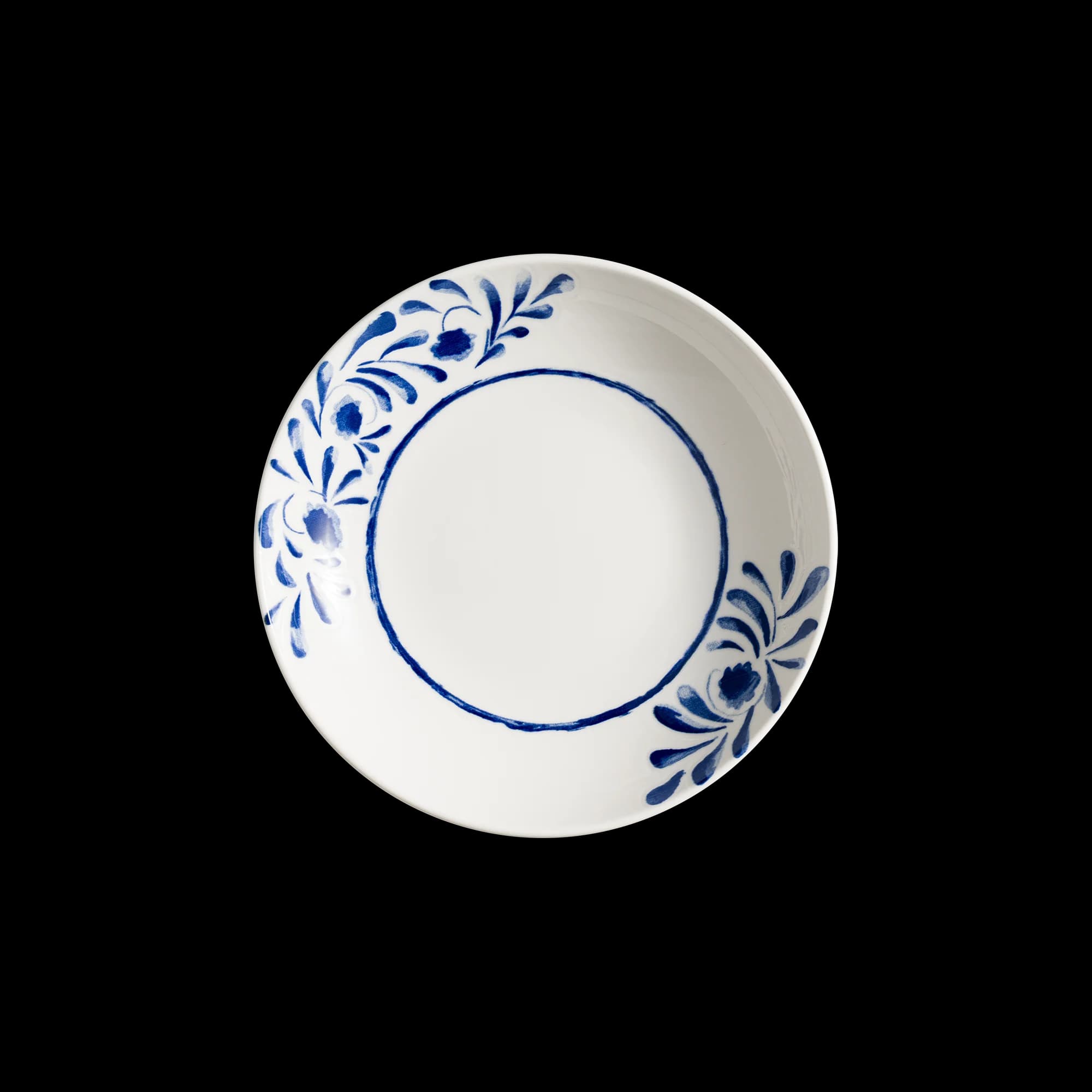 Lavis Blue Bloom Deep Plate 23 cm 1000 cc