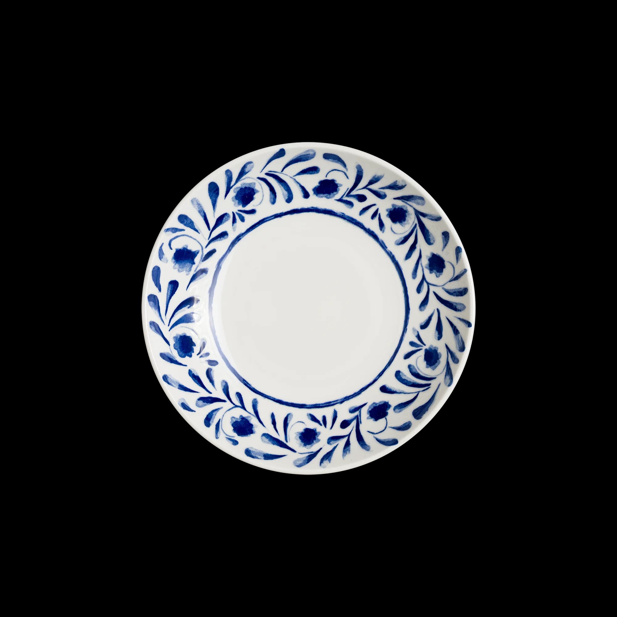 Lavis Blue Bloom Deep Plate 25 cm 1300 cc