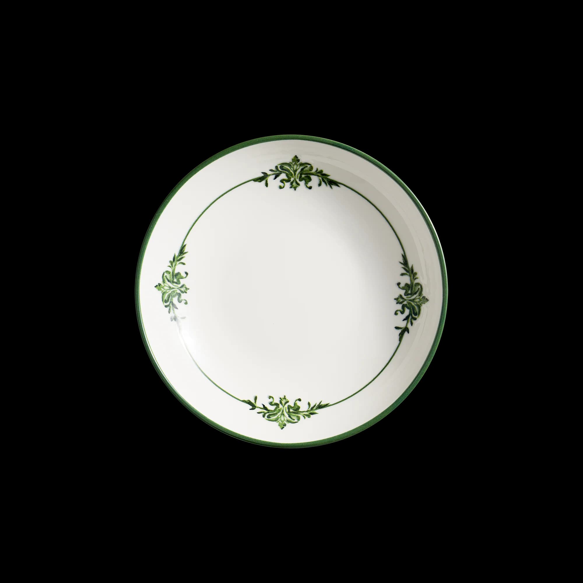 Lavis Green Bloom Deep Plate 23 cm 1000 cc