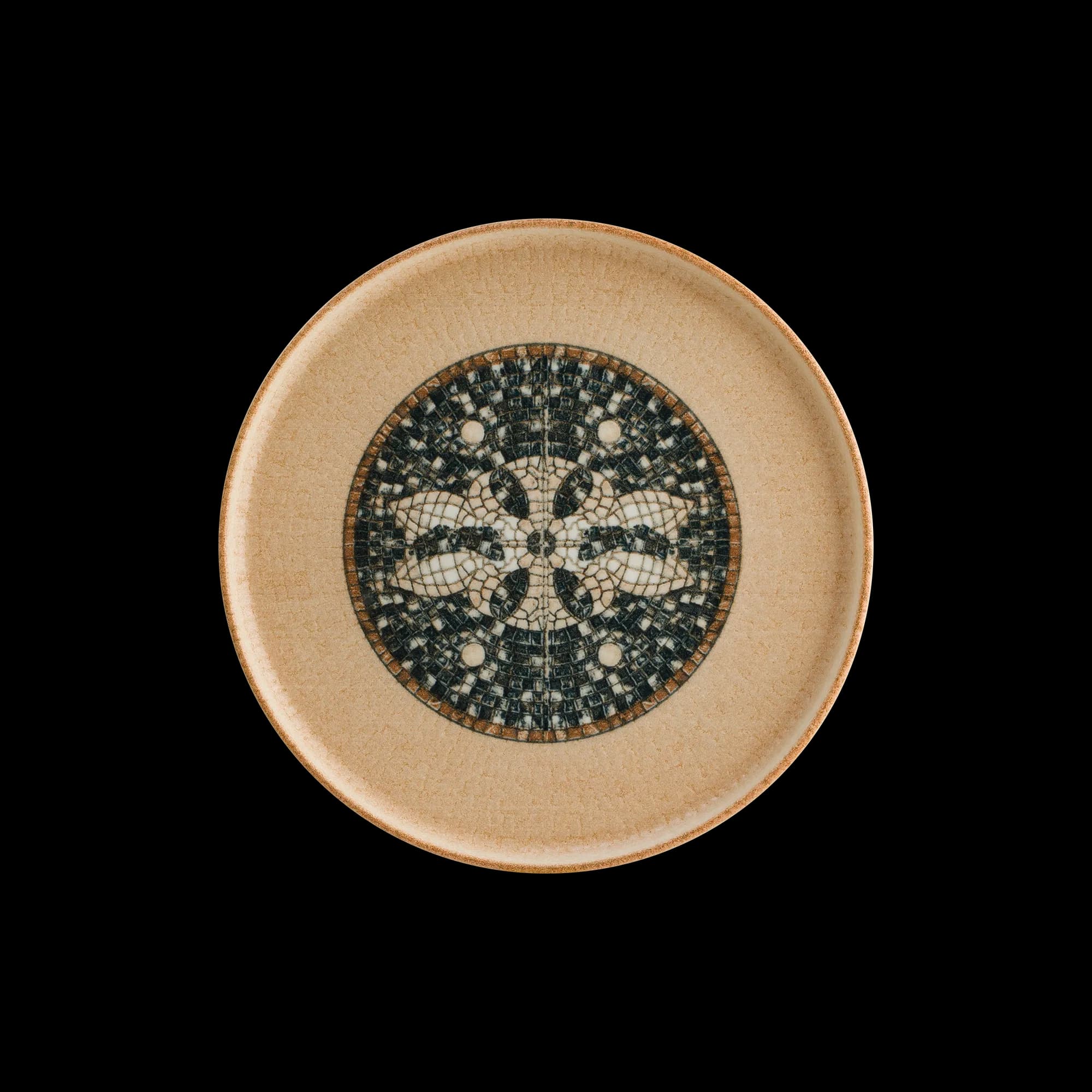 Mesapotamia Mosaic Wood 22cm Hygge Flat Plate