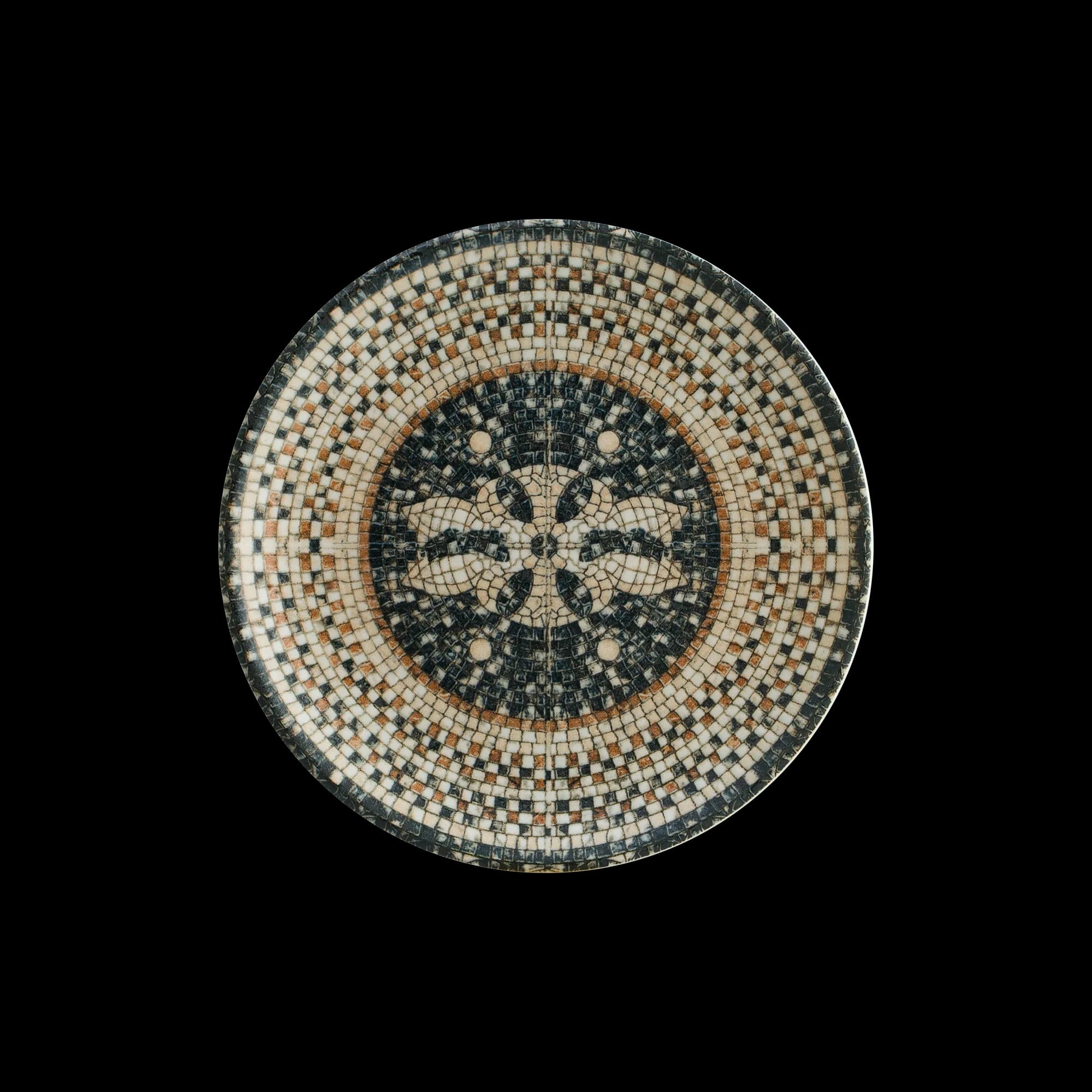 Mesopatamia Mosaic Black Gourmet Flat Plate 19 cm