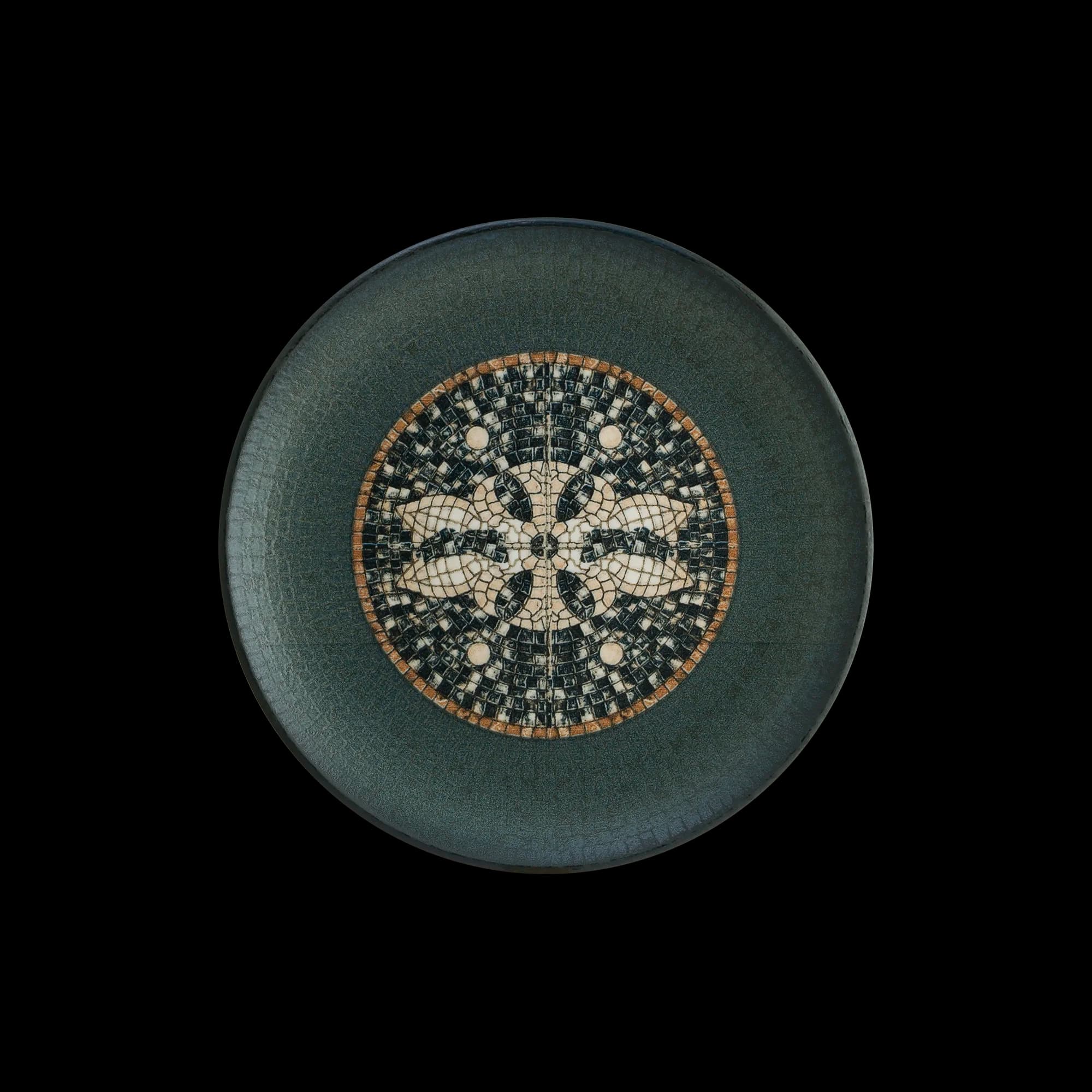 Mesopotamia Mosaic Anthracite Gourmet Flat Plate 17 cm