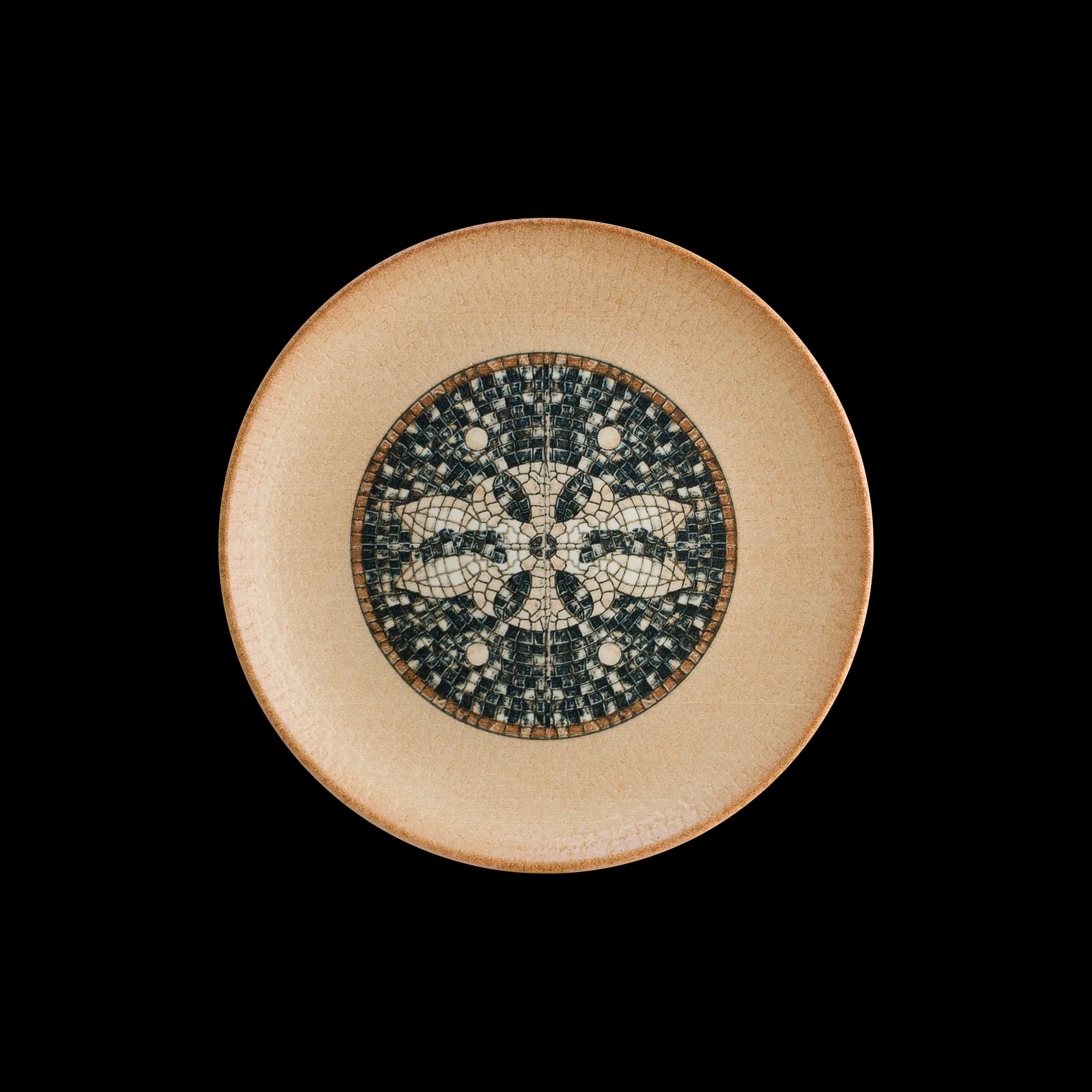 Mesopotamia Mosaic Wood Gourmet Flat Plate 27 cm