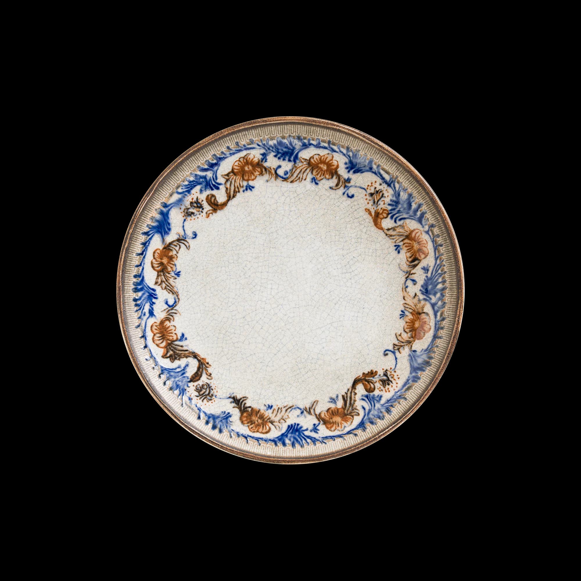 Retro Floral Gourmet Flat Plate 27 cm