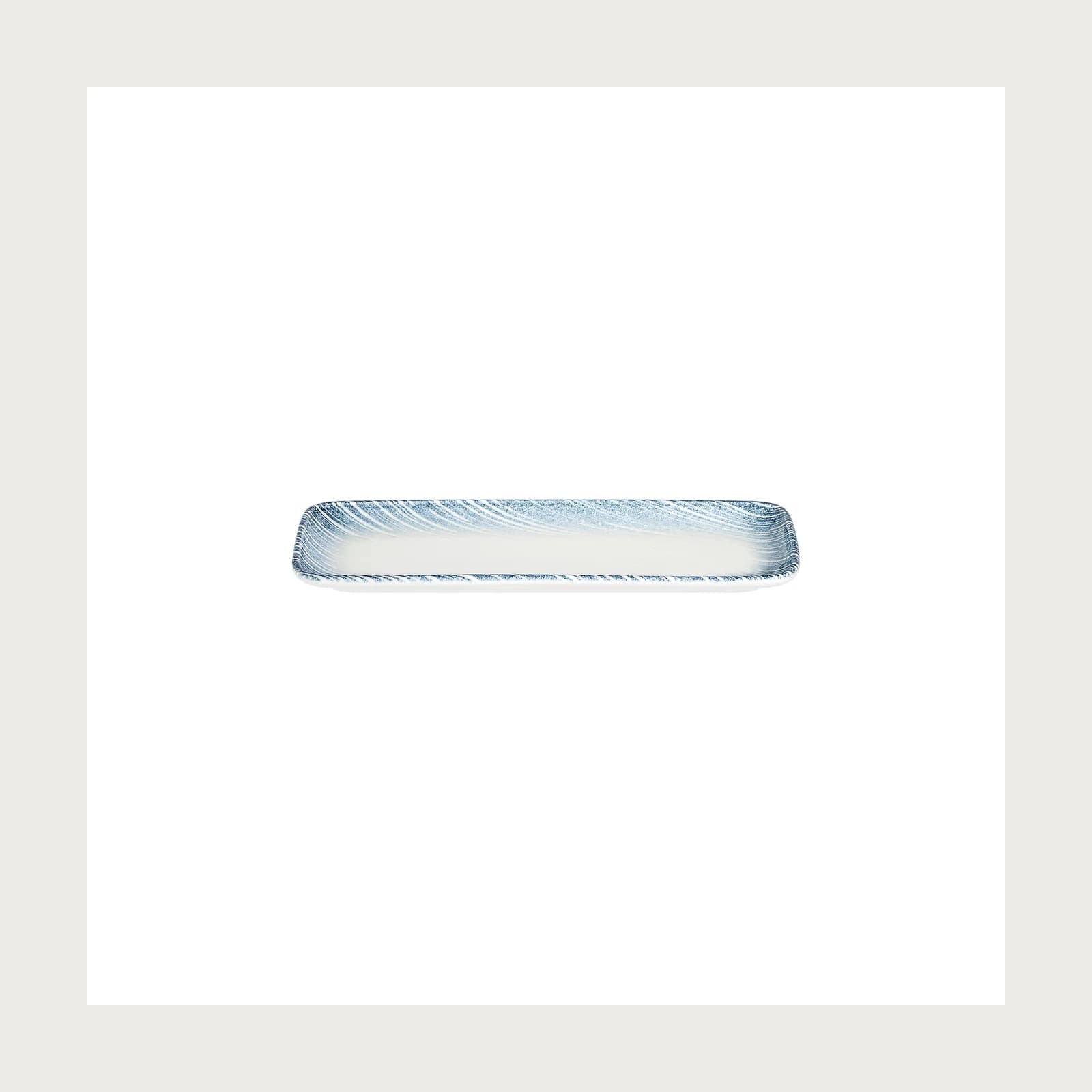 ID Fine Thin Blue Quadro Rectangular Plate 30 cm (30 * 11)