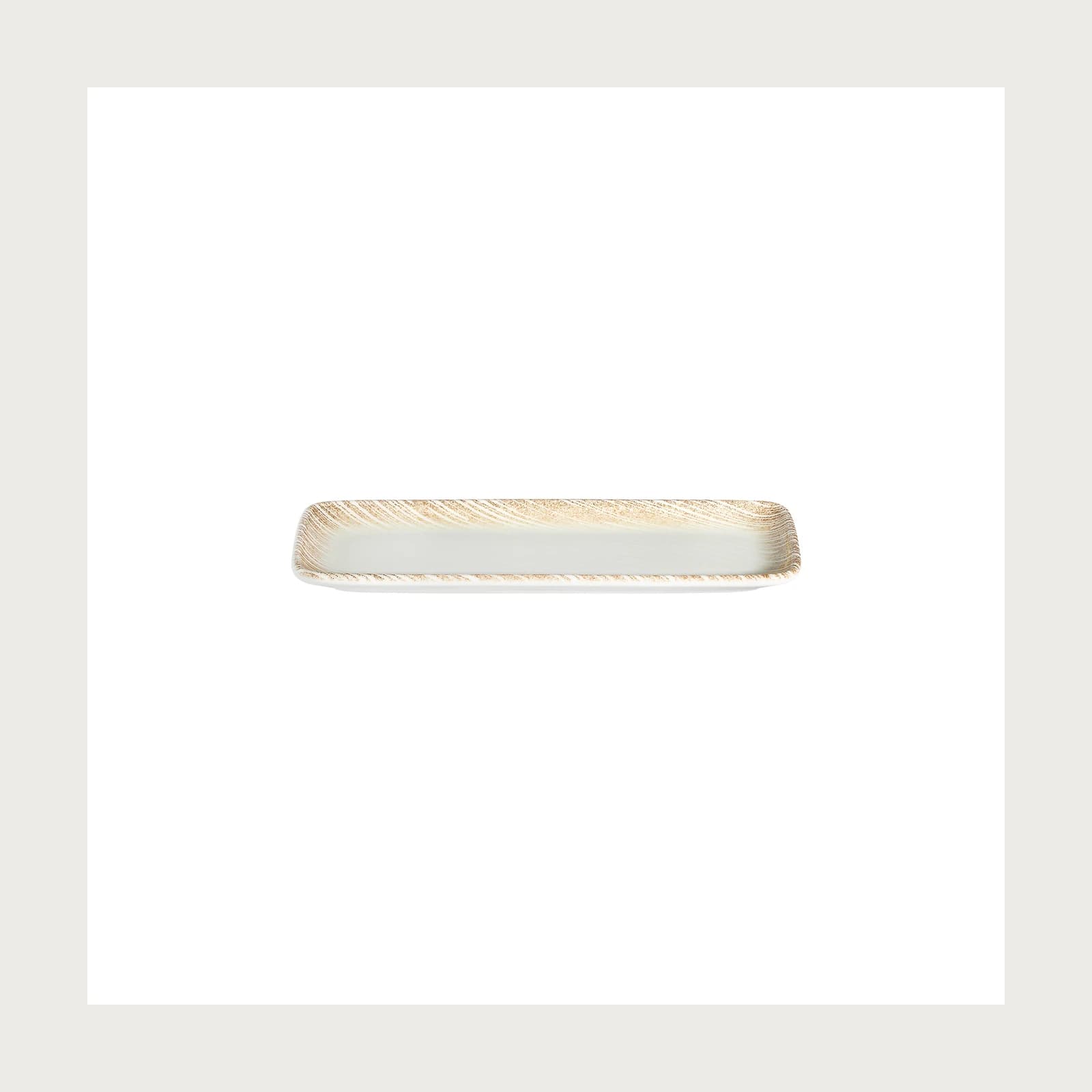 ID Fine Thin Brown Quadro Rectangular Plate 30 cm (30 * 11)