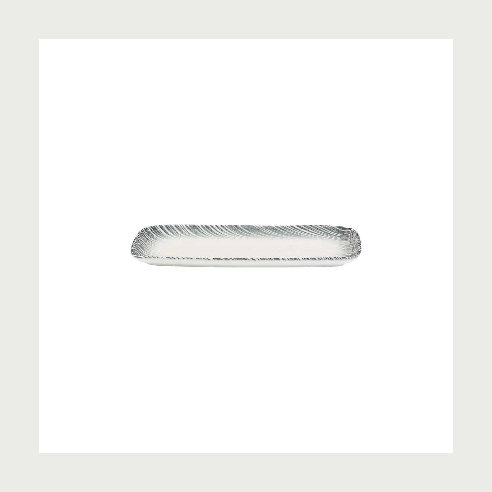 ID Fine Thin Grey Quadro Rectangular Plate 30 cm (30 * 11)