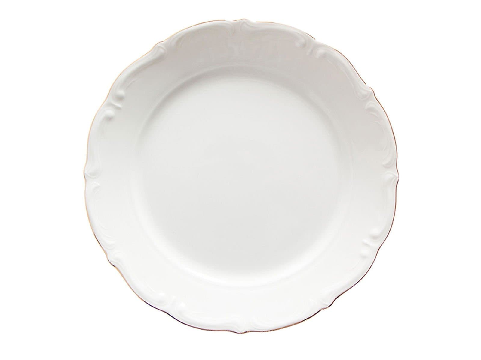 Porland Maria Gold Gilded Flat Plate 26cm 6 Pieces