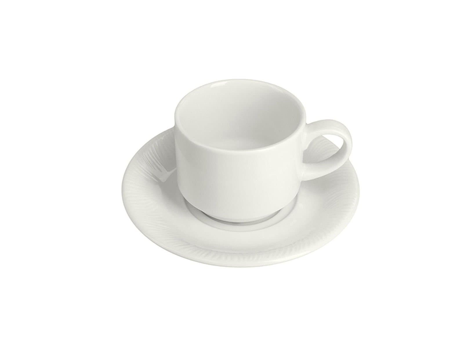 Porland Curve Alumilite Saucer Tea Cup 177cc 6 Pieces