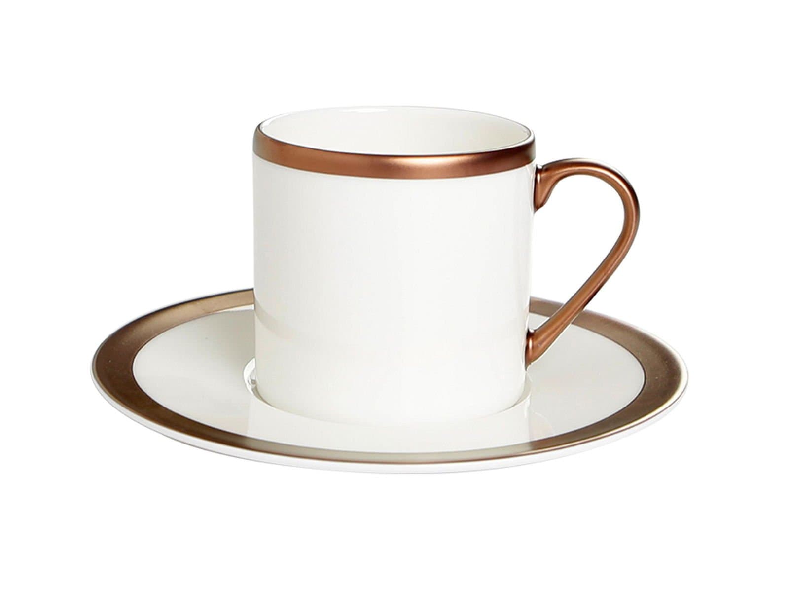 Porland Copper Line Coffee Cup with Saucer 90cc 6 pieces
