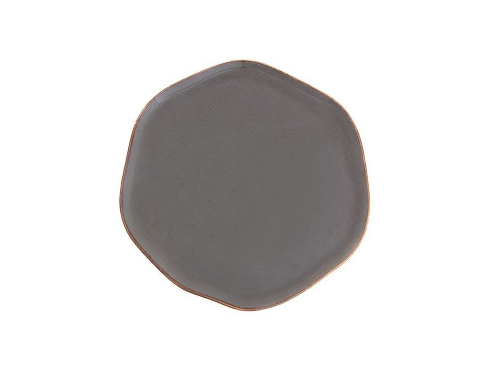Porland Pure Seasons Dark Grey Flat Plate 27cm 6 pieces