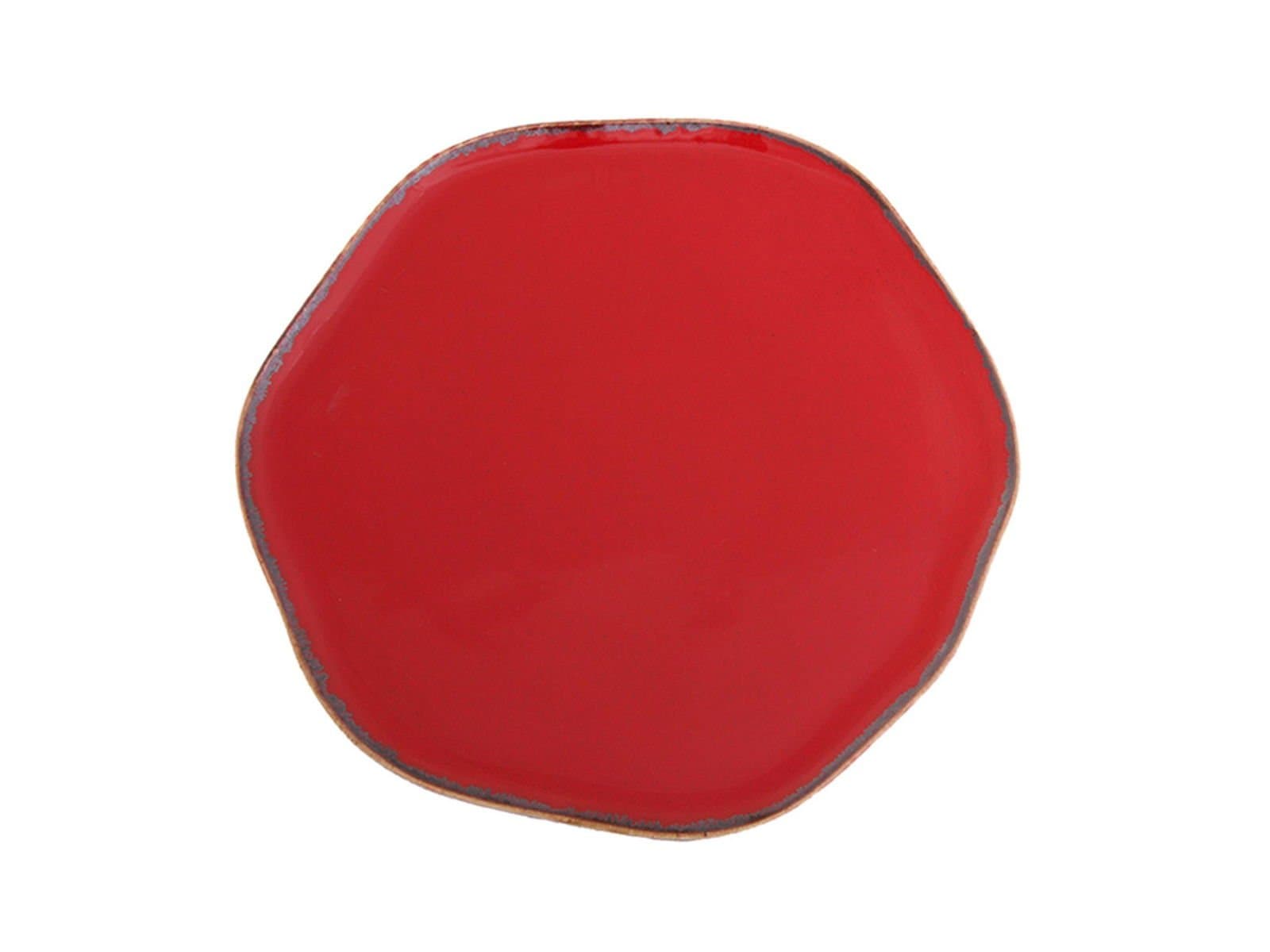 Porland Pure Seasons Red Flat Plate 27cm 6 pieces