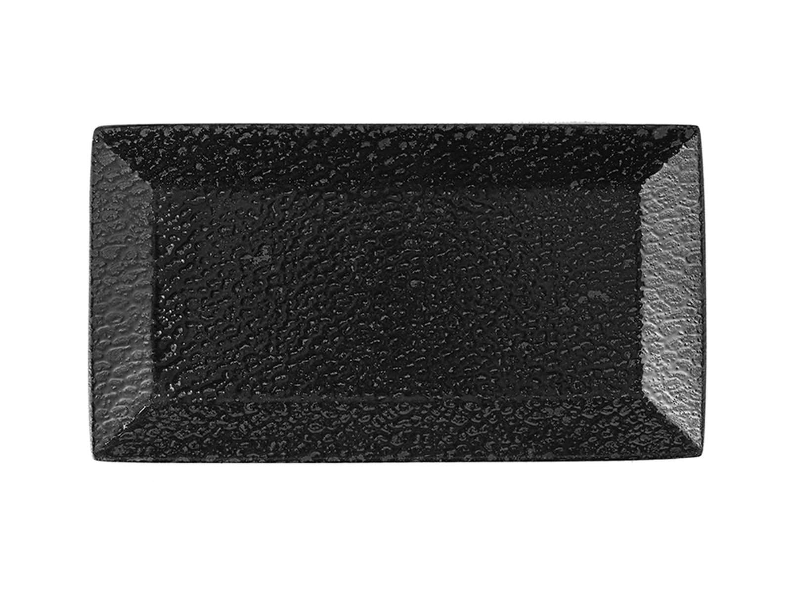 Porland Ethos Black Moss Boat Plate 13x23cm 12 pieces