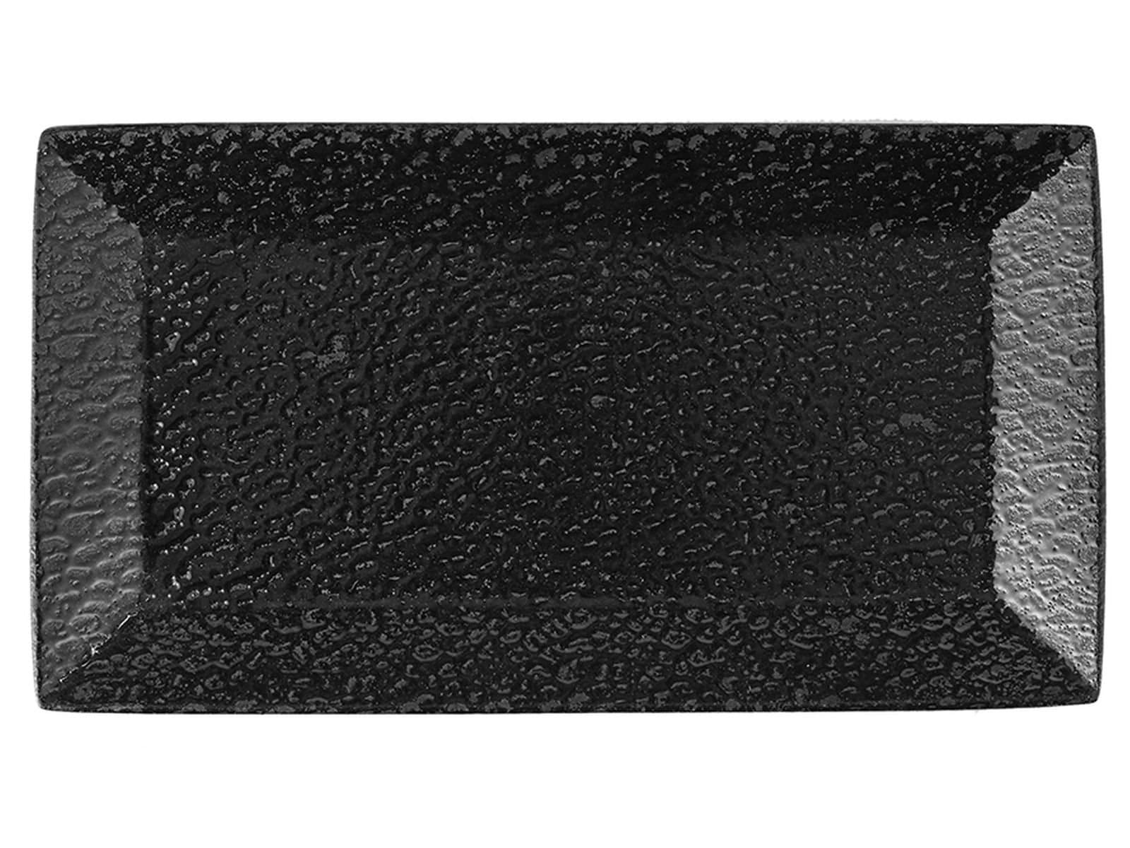 Porland Ethos Black Moss Boat Plate 17x32cm 6 pieces