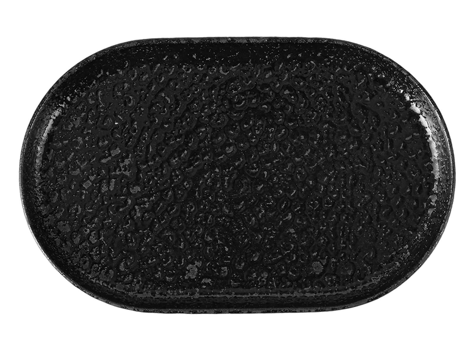 Porland Ethos Black Moss Boat Plate 32cm