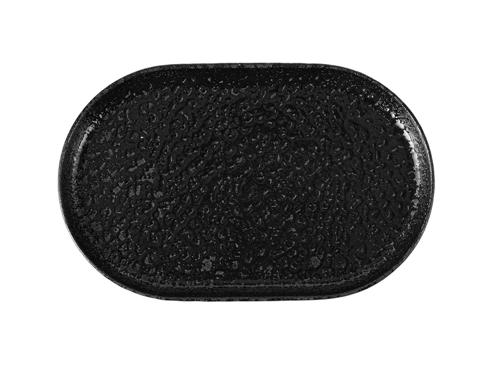 Porland Ethos Black Moss Boat Plate 18cm 2 pieces