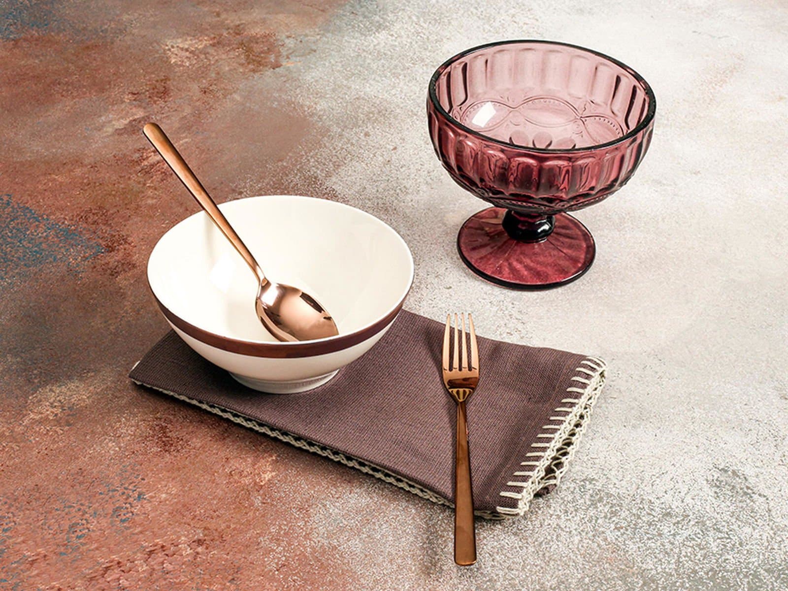 Porland Copper Line Bowl 13cm 6 pieces
