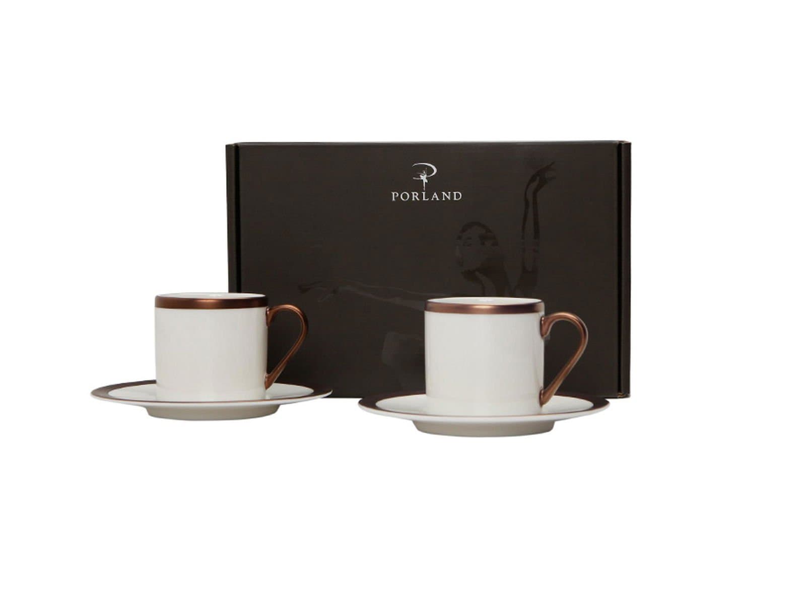 Porland Copper Line 2 Person Coffee Set 90cc