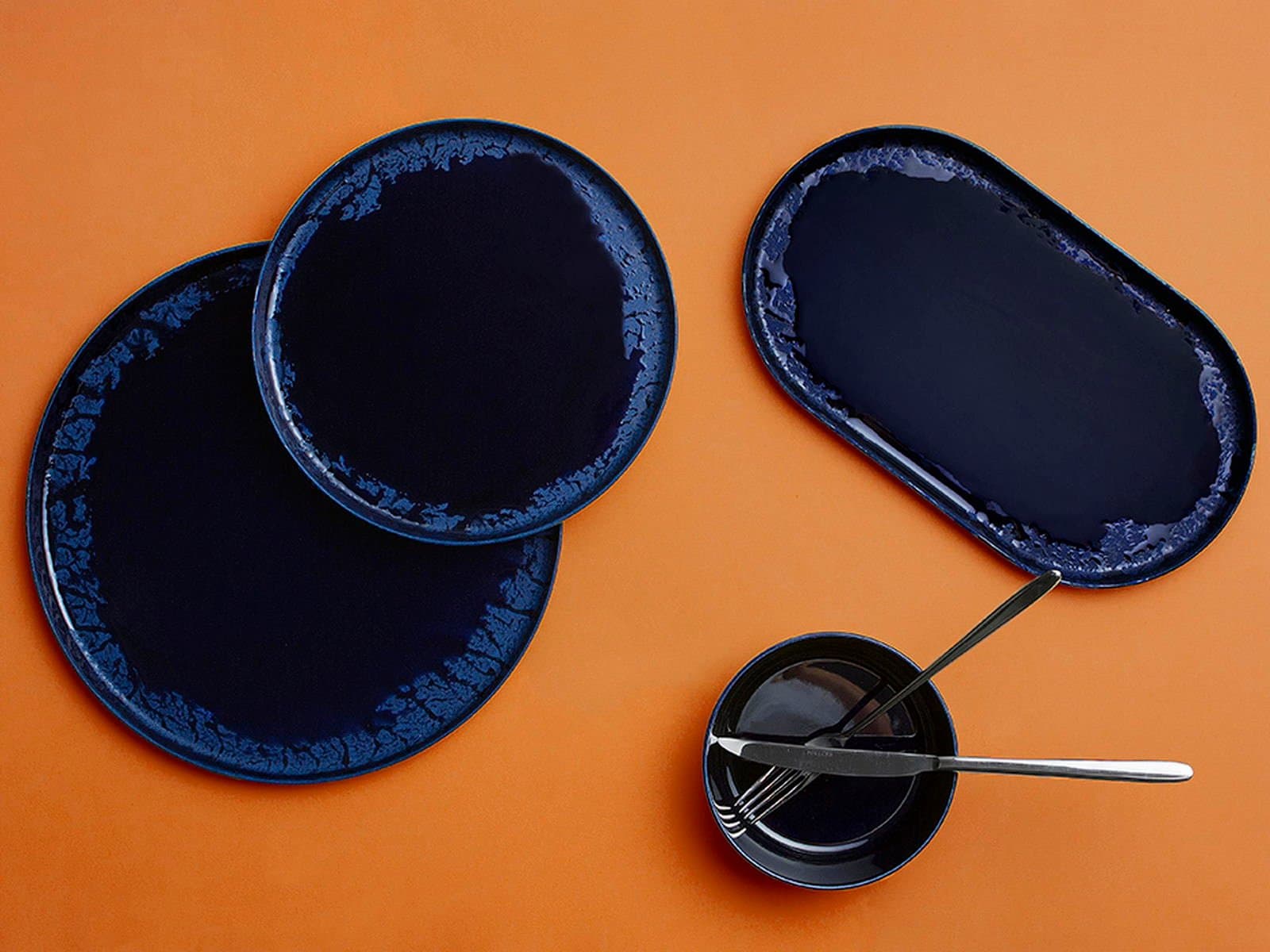 Porland Ethos Root Blue 21 Piece Dinner Set for 6 People