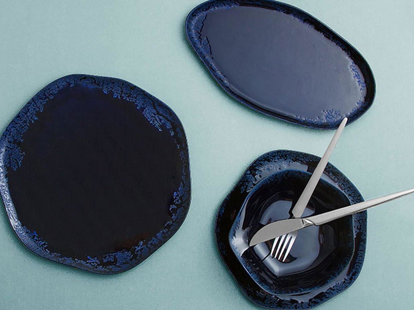 Porland Ethos Root Blue 21 Piece Dinner Set for 6 People