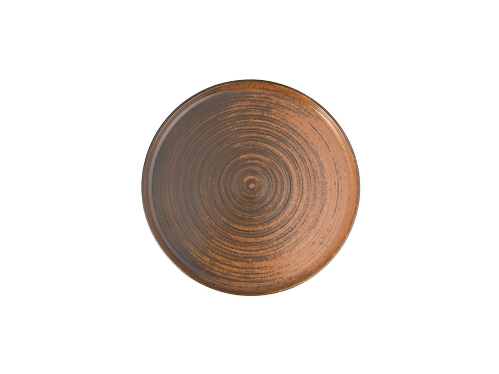 Porland Lykke Brown Flat Plate 18cm 6 pieces