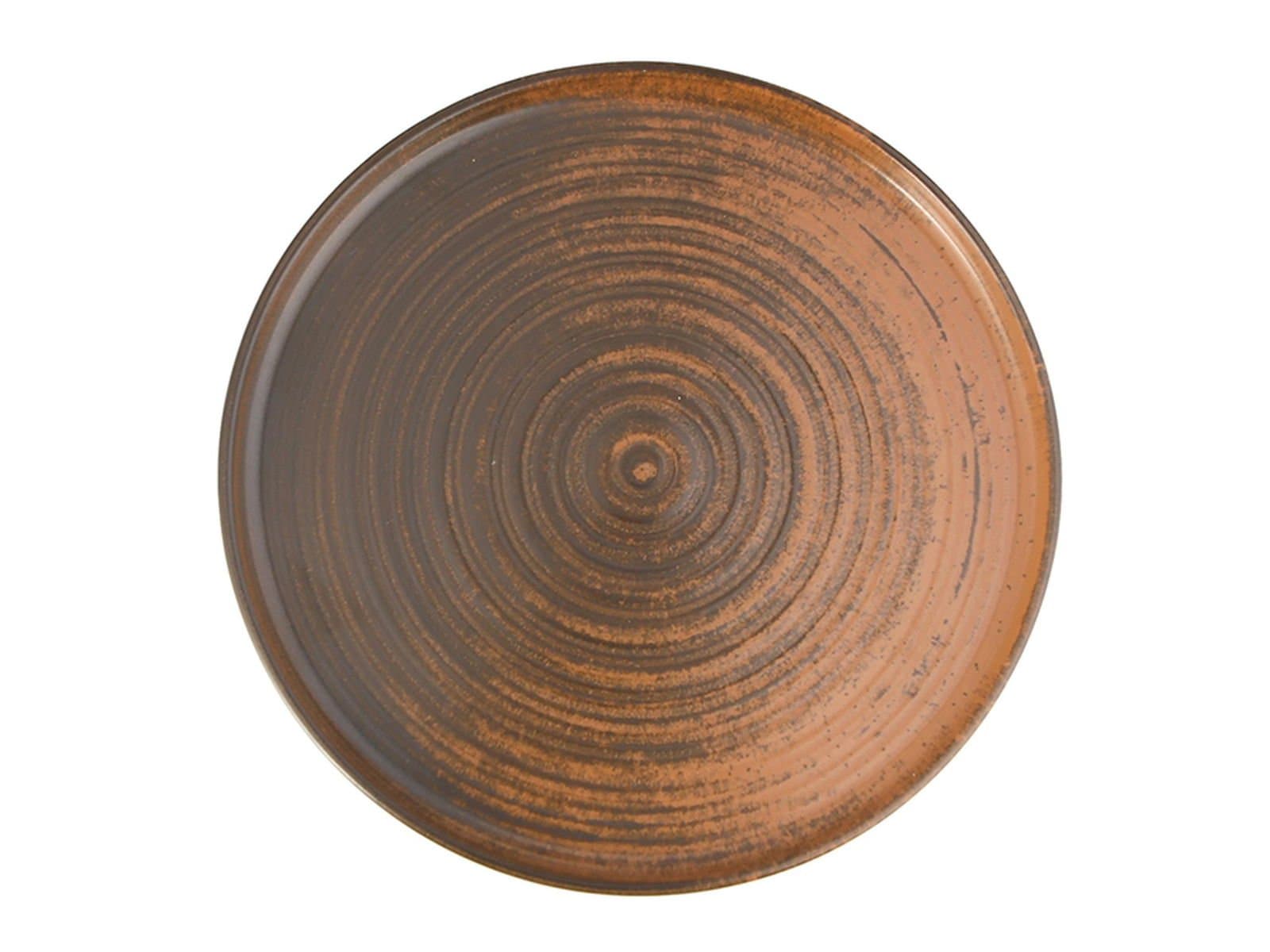 Porland Lykke Brown Flat Plate 30cm 6 pieces