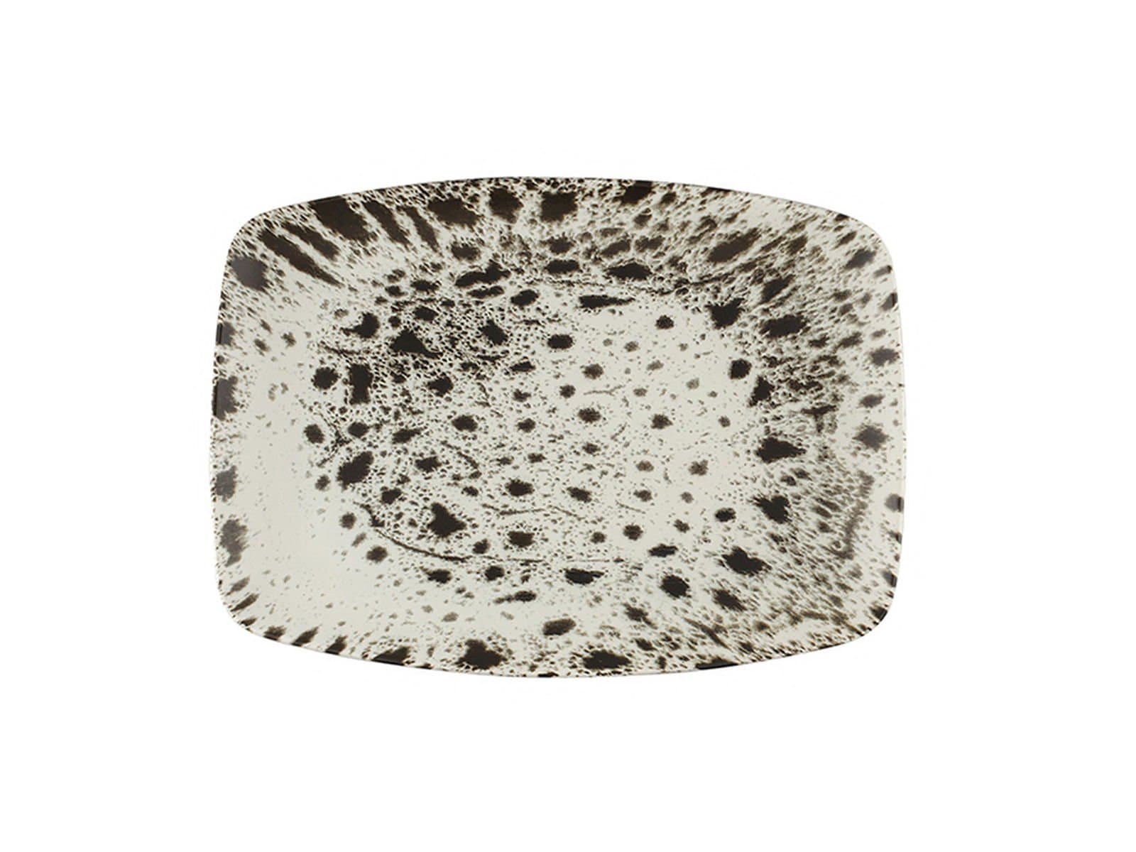 Porland Moire Bej Kayık Tabak 32cm