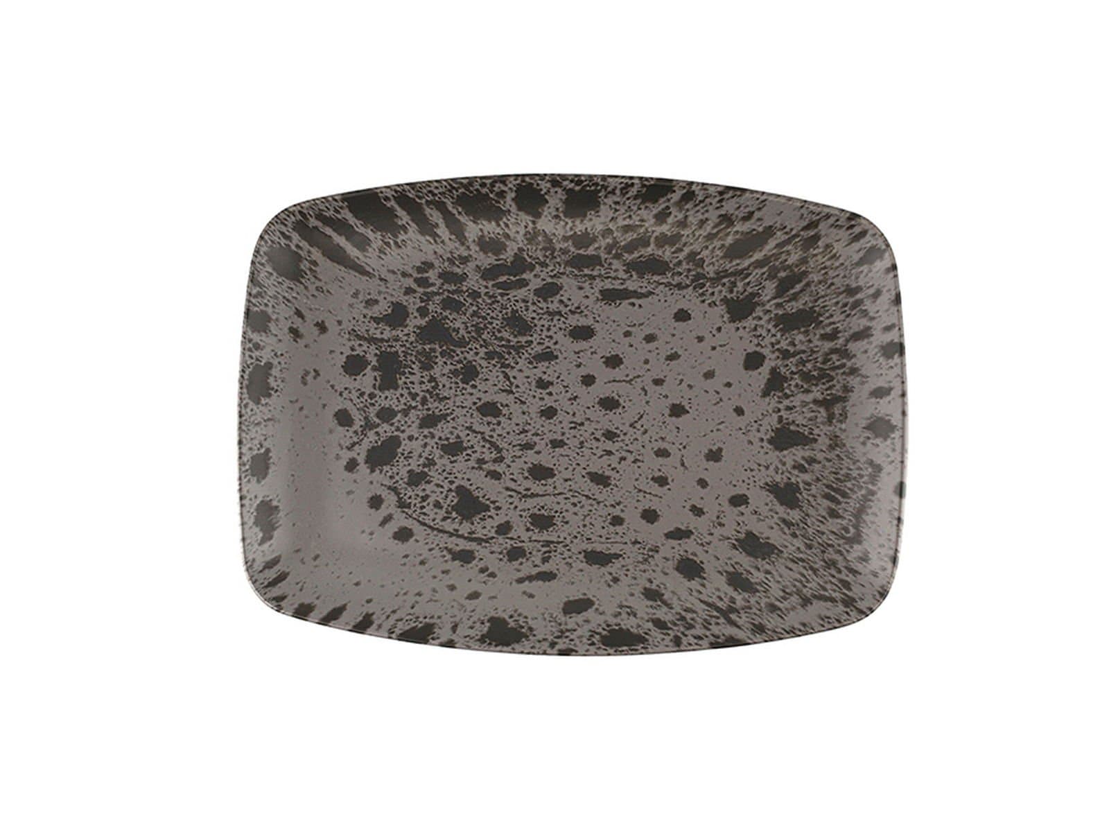 Porland Moire Gri Kayık Tabak 32cm