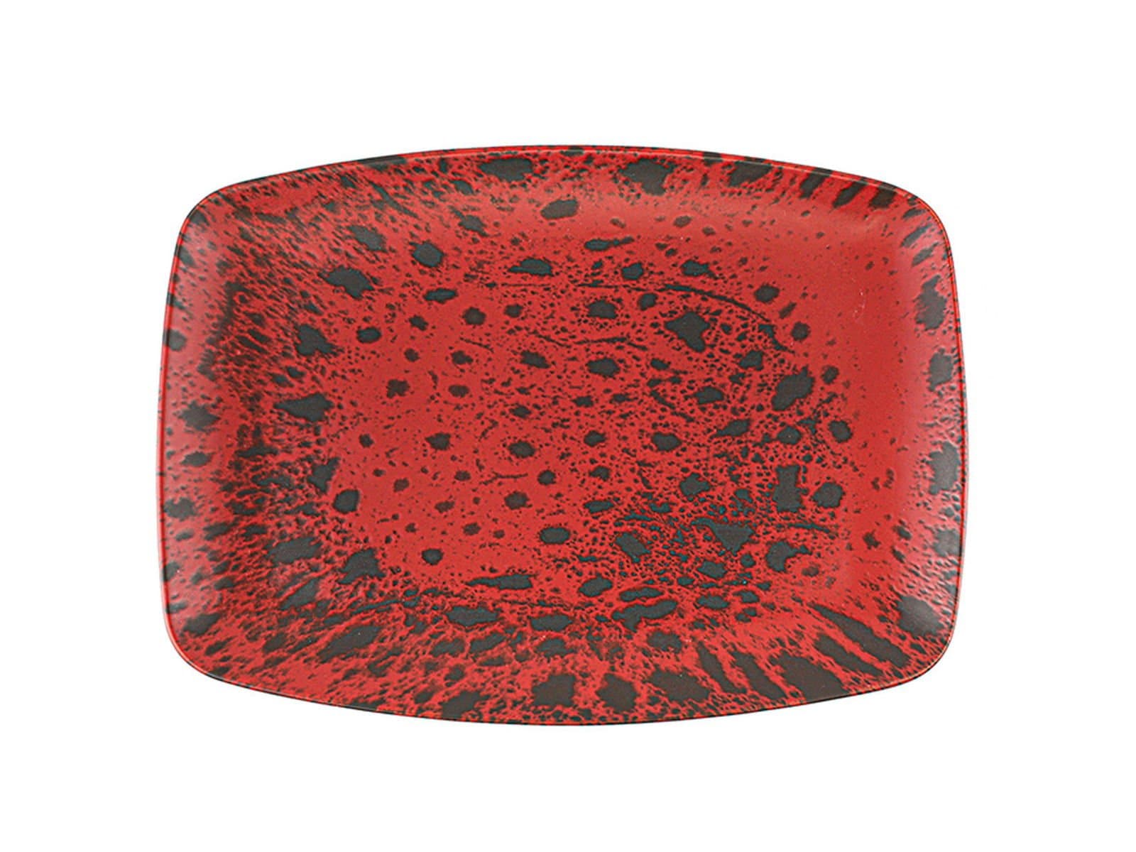 Porland Moire Kırmızı Kayık Tabak 32cm