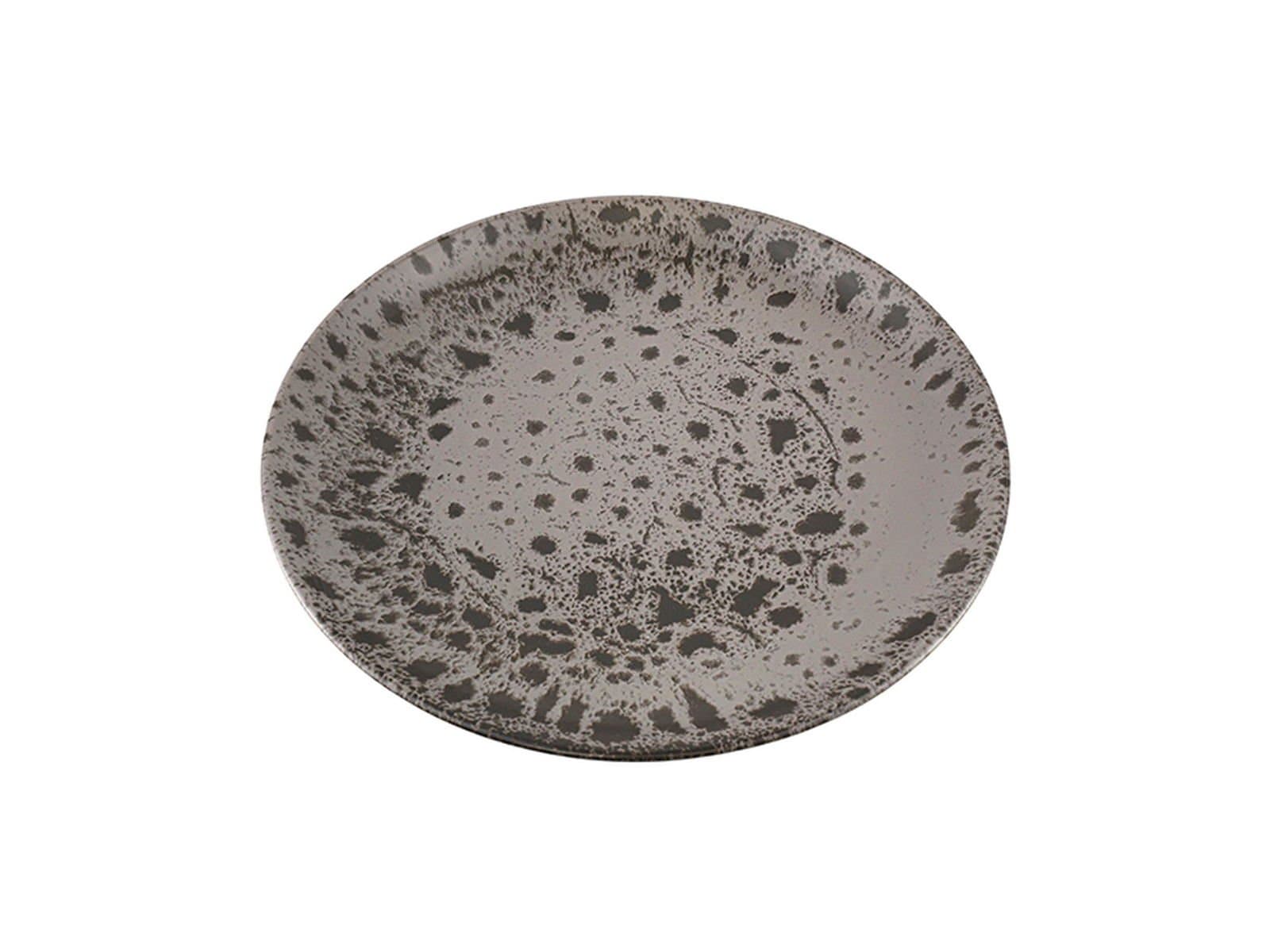 Porland Moire Gri Düz Tabak 31cm 6 adet