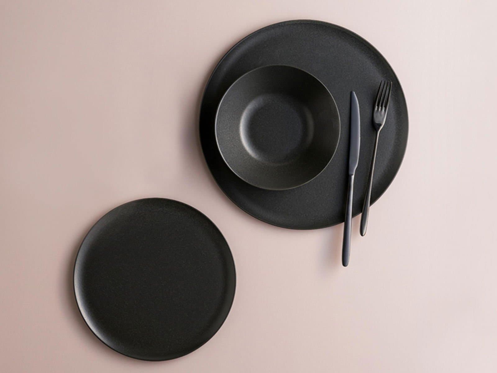 Porland Grazia Seasons Black 24 Piece 6 Person Dinner Set