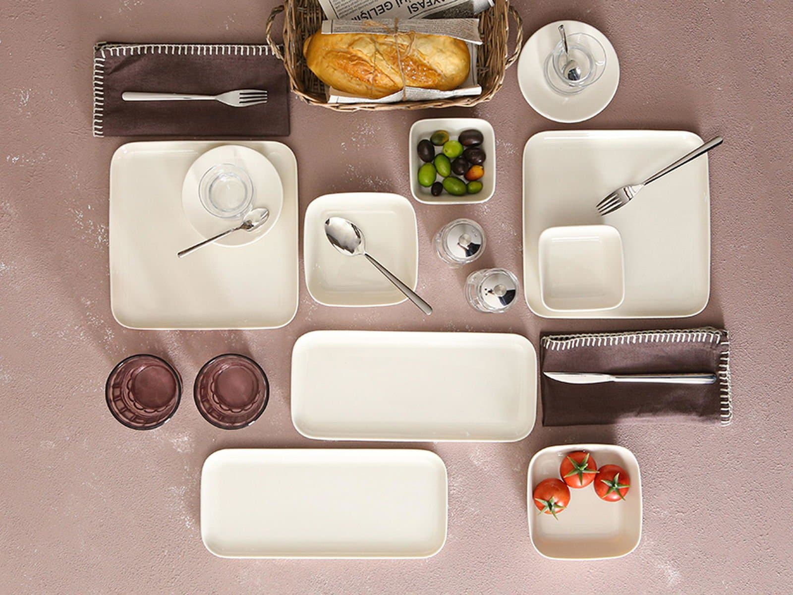 Porland Cortot Alumilite 25 Piece Breakfast Set for 6 People