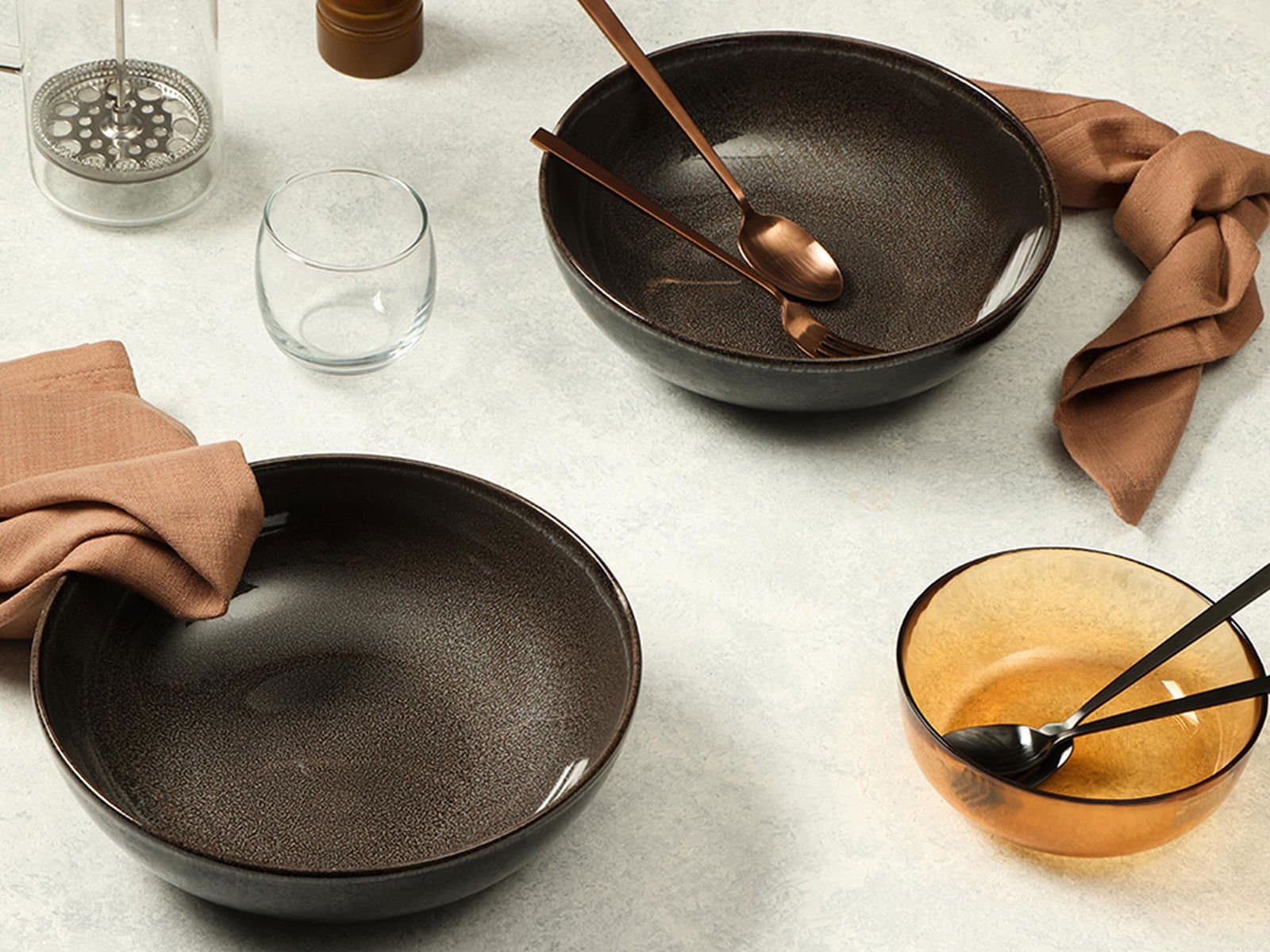 Porland Ethos Rock 2-Piece Bowl Set 25cm