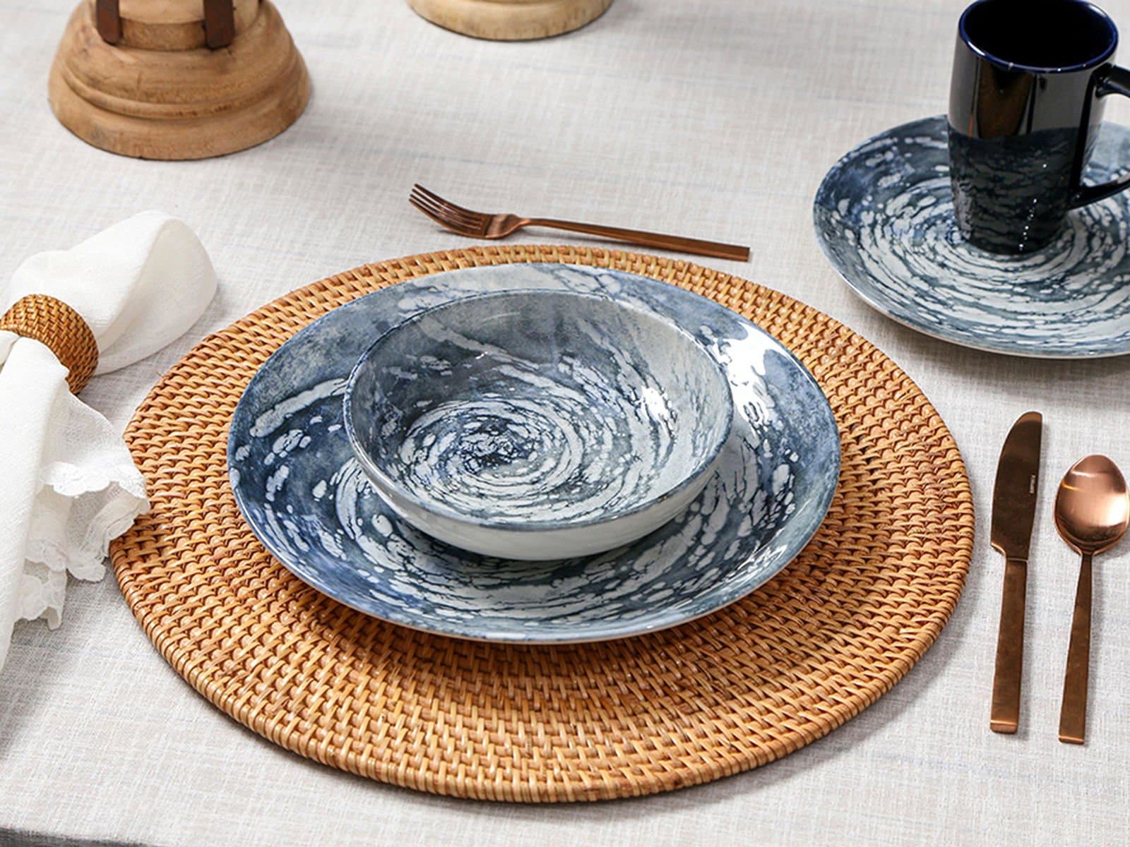 Porland Ethos Vortex 4 Piece Single Dinner Set