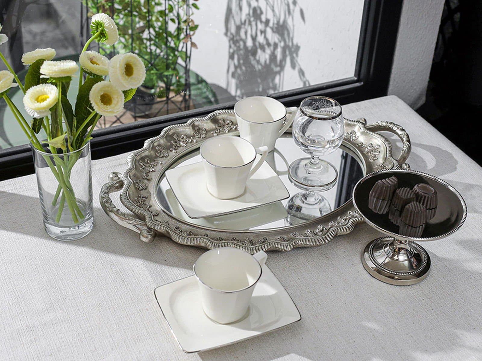 Porland Riva Platinum 6 Person Coffee Set 75cc