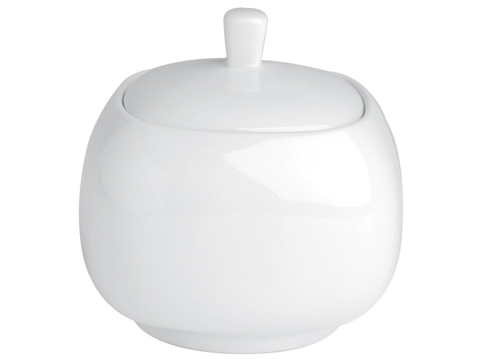 Porland Paloma White Lidded Sugar Bowl 340cc 6 Pieces