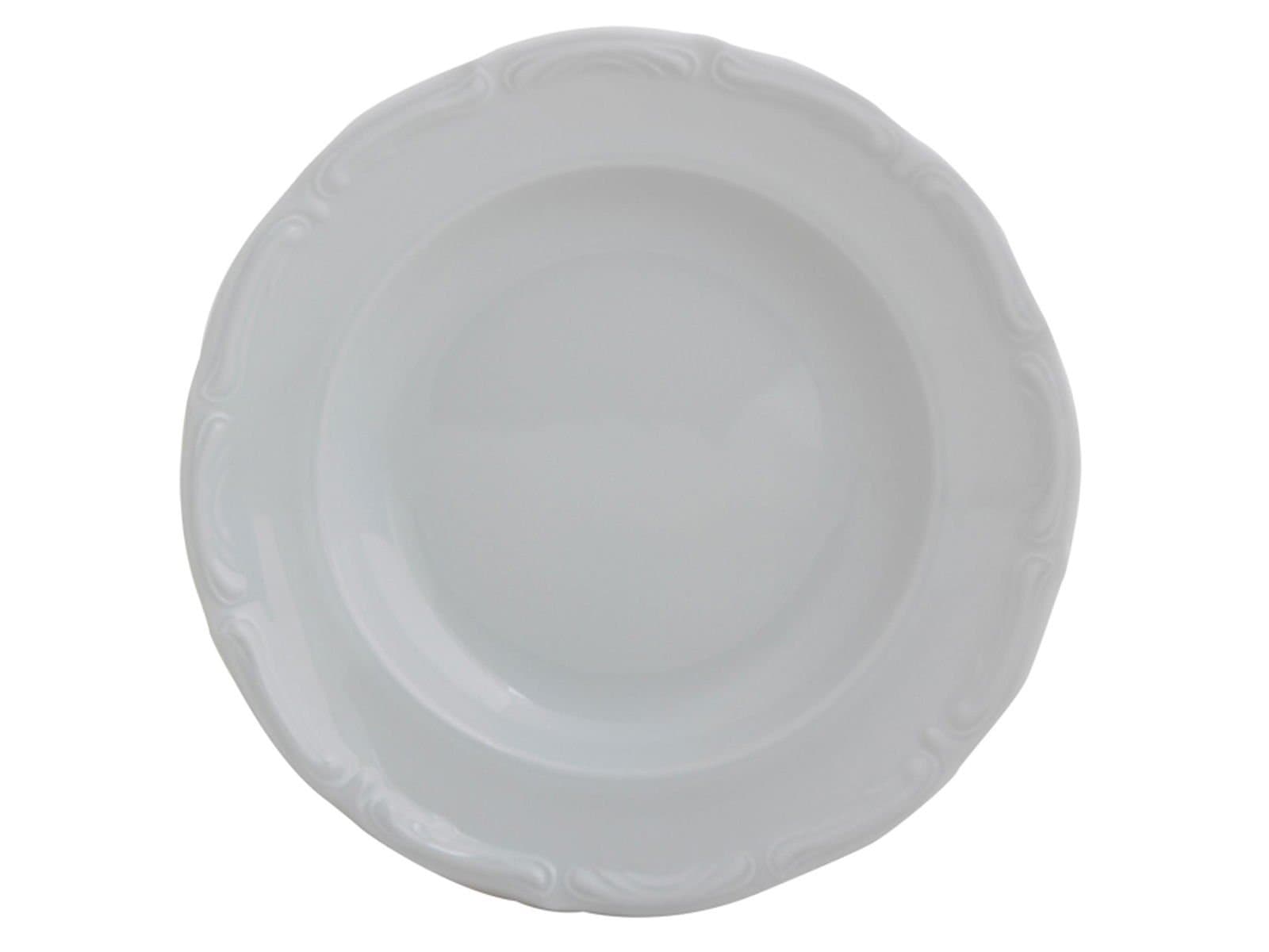 Porland Maria White Deep Plate 22cm 6 Pieces
