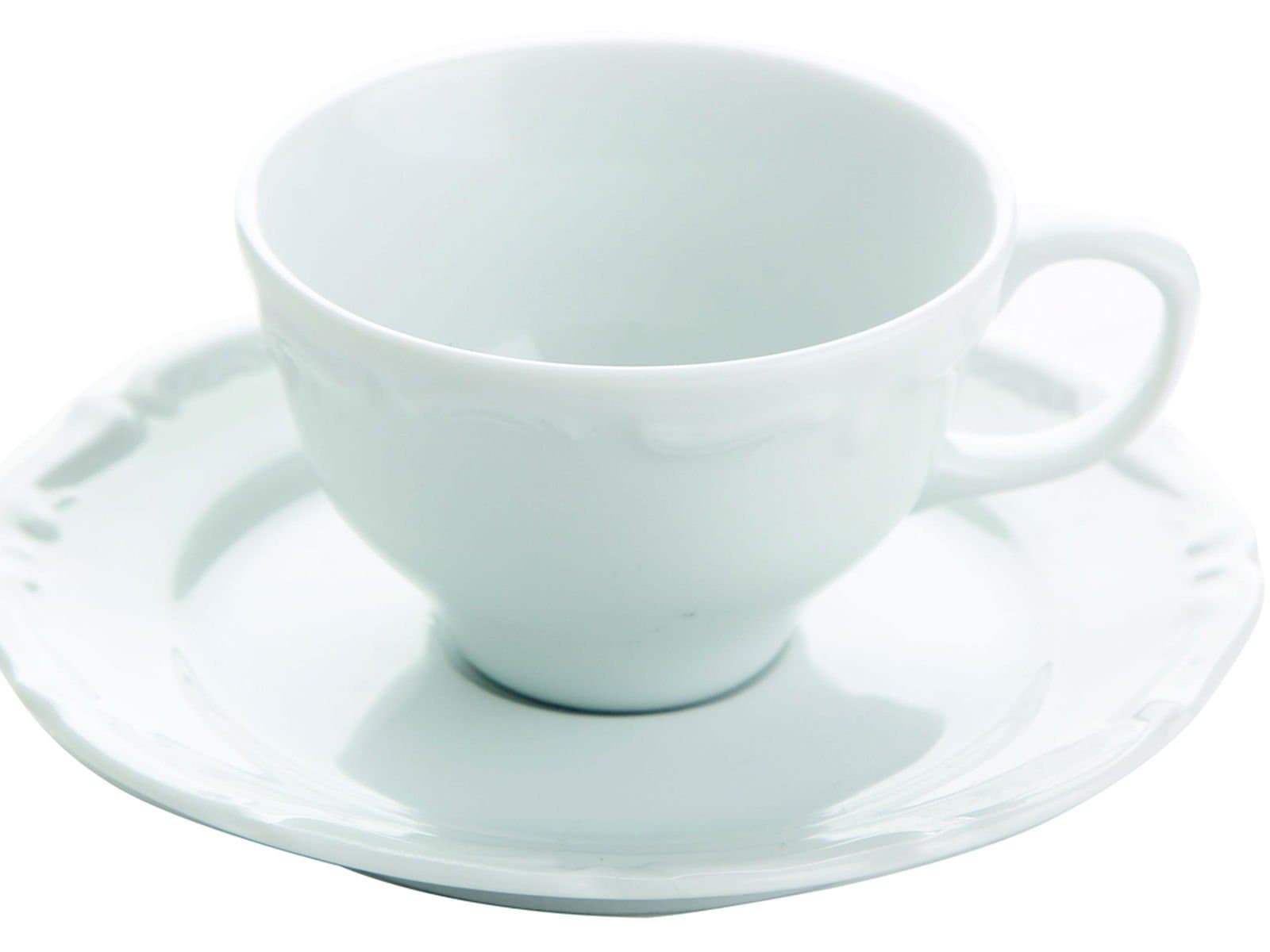 Porland Maria White Saucer Tea Cup 180cc 6 Pieces