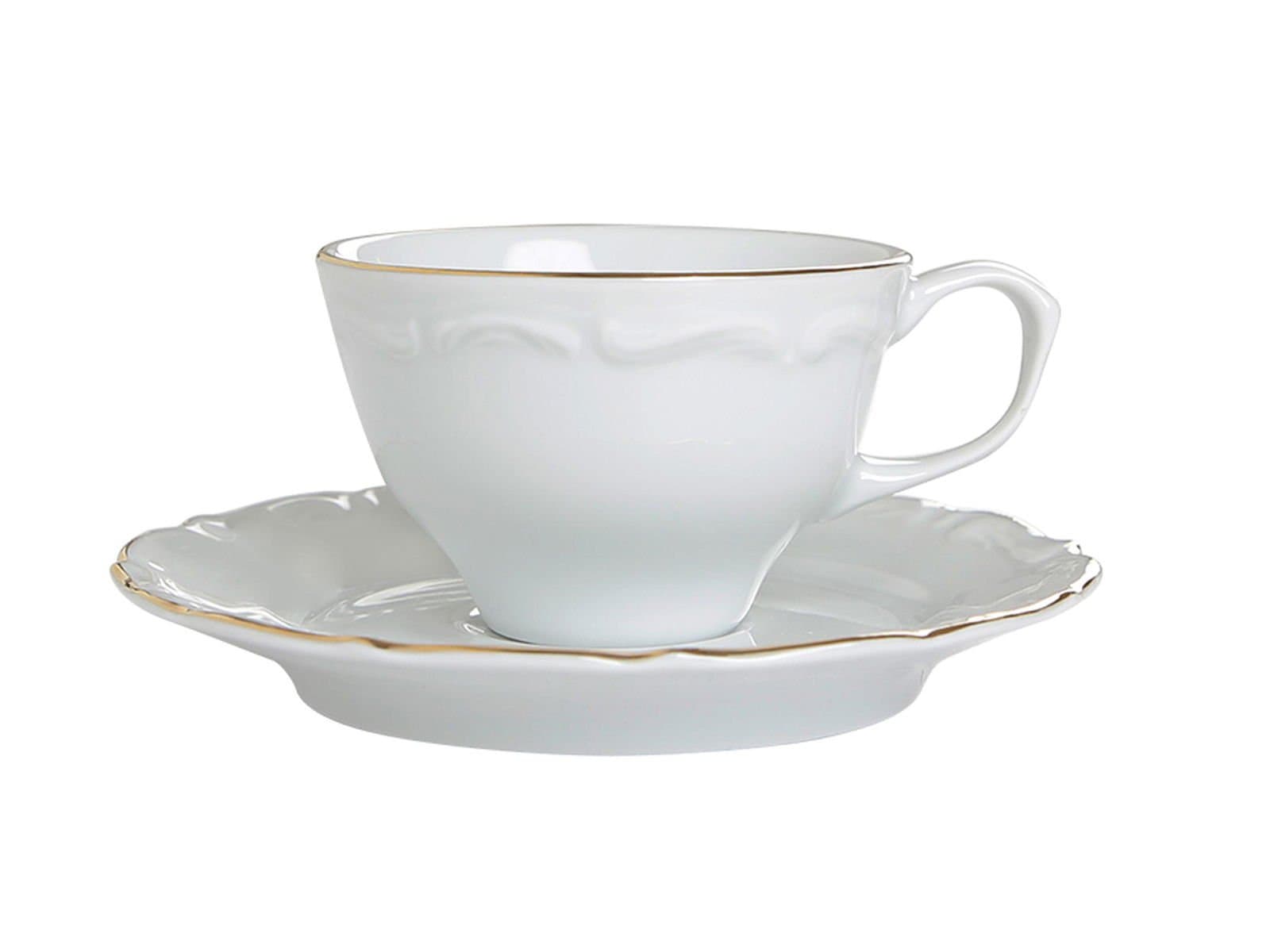 Porland Maria Gold Plated Coffee Cup 75cc 6 Pieces