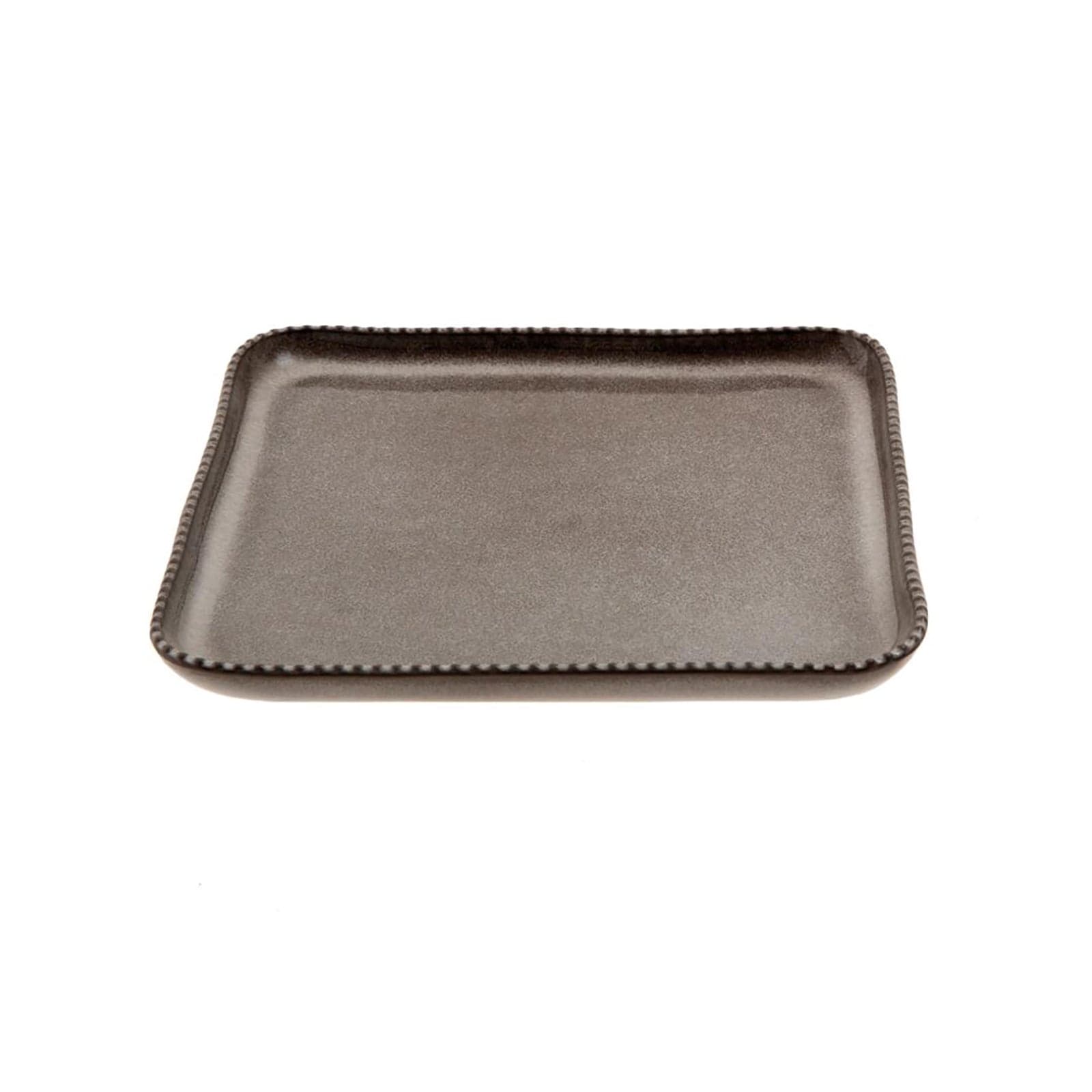 Jumbo Twin Smoked Square Plate 36 cm