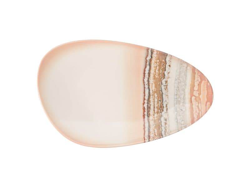 Terra Triangular Oval Plate 37 cm