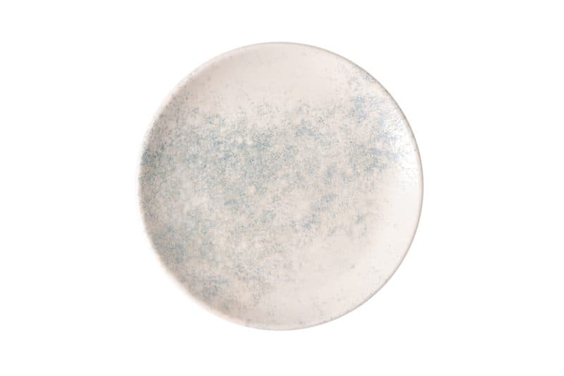 Smoky Matte Blue Coupe Flat Plate 25 cm
